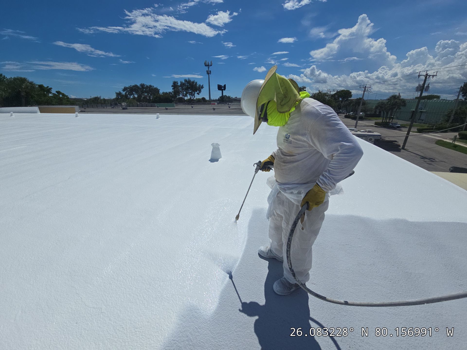 Fort Lauderdale Commercial Roof Restoration with Spray Foam and Silicone Coating by Roof King LLC
