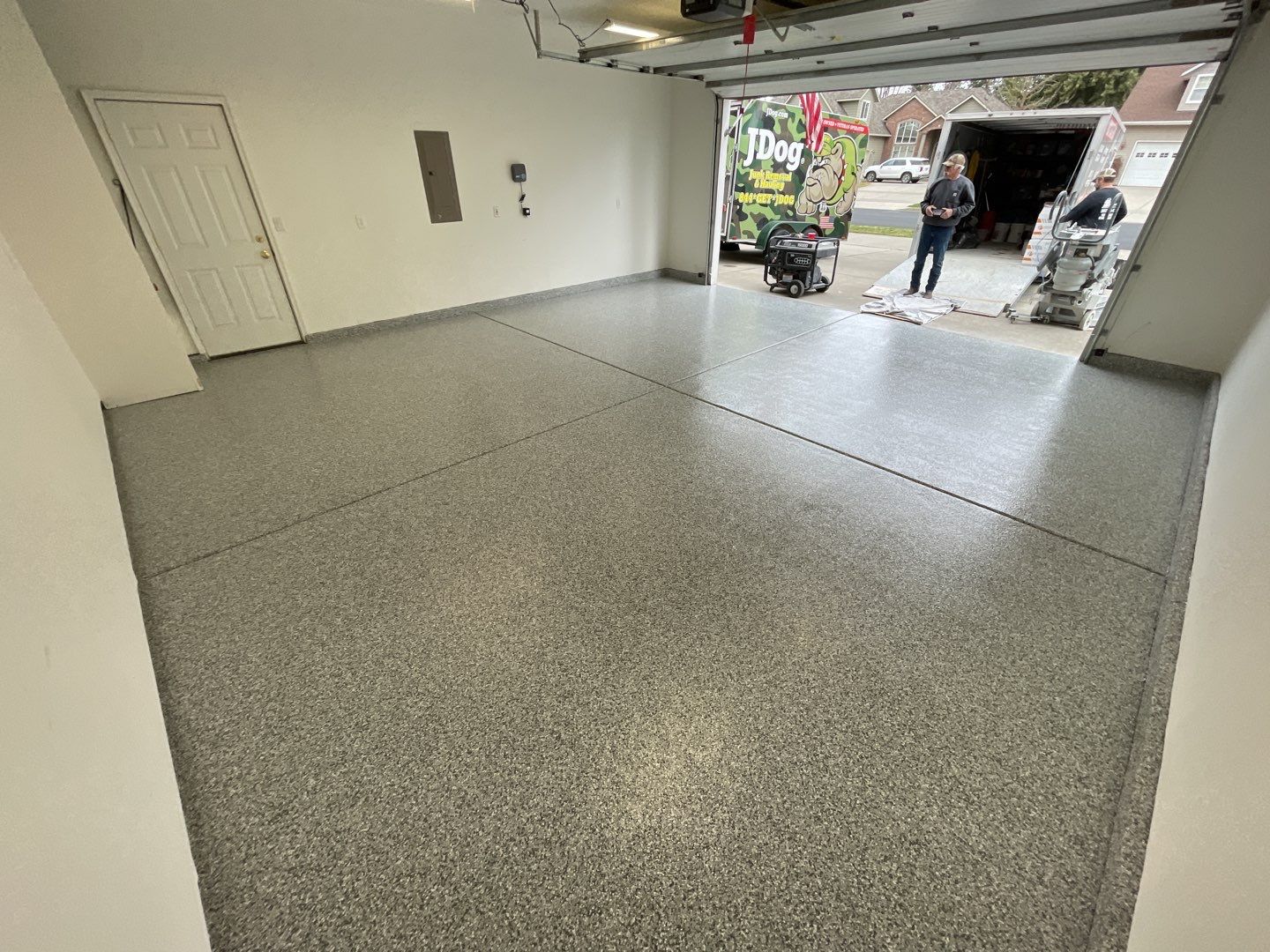 Garage Transformation using Silver Creek by Croc Coatings, LLC