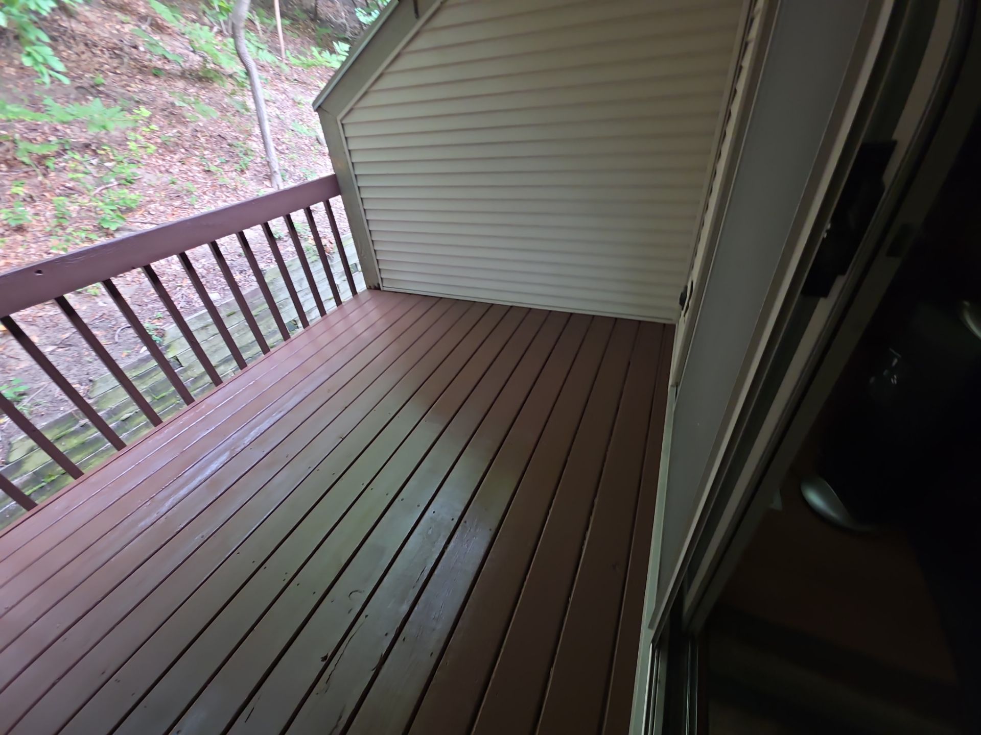 Elevated Wood Deck Restoration and Staining in Spring Lake by Gordon Painting