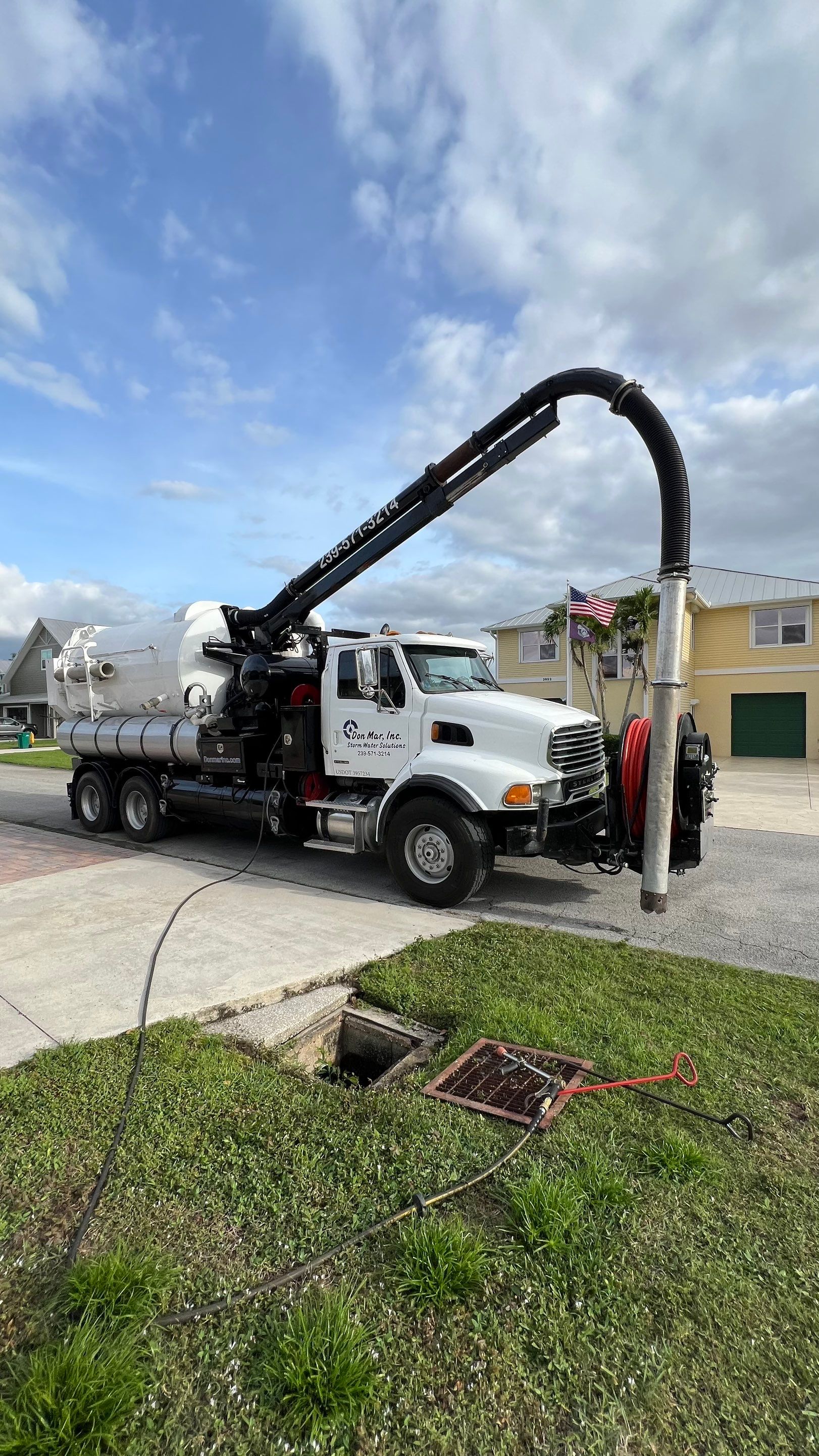 Naples Private Airport Community Catch Basin Cleaning by APS Power & Water