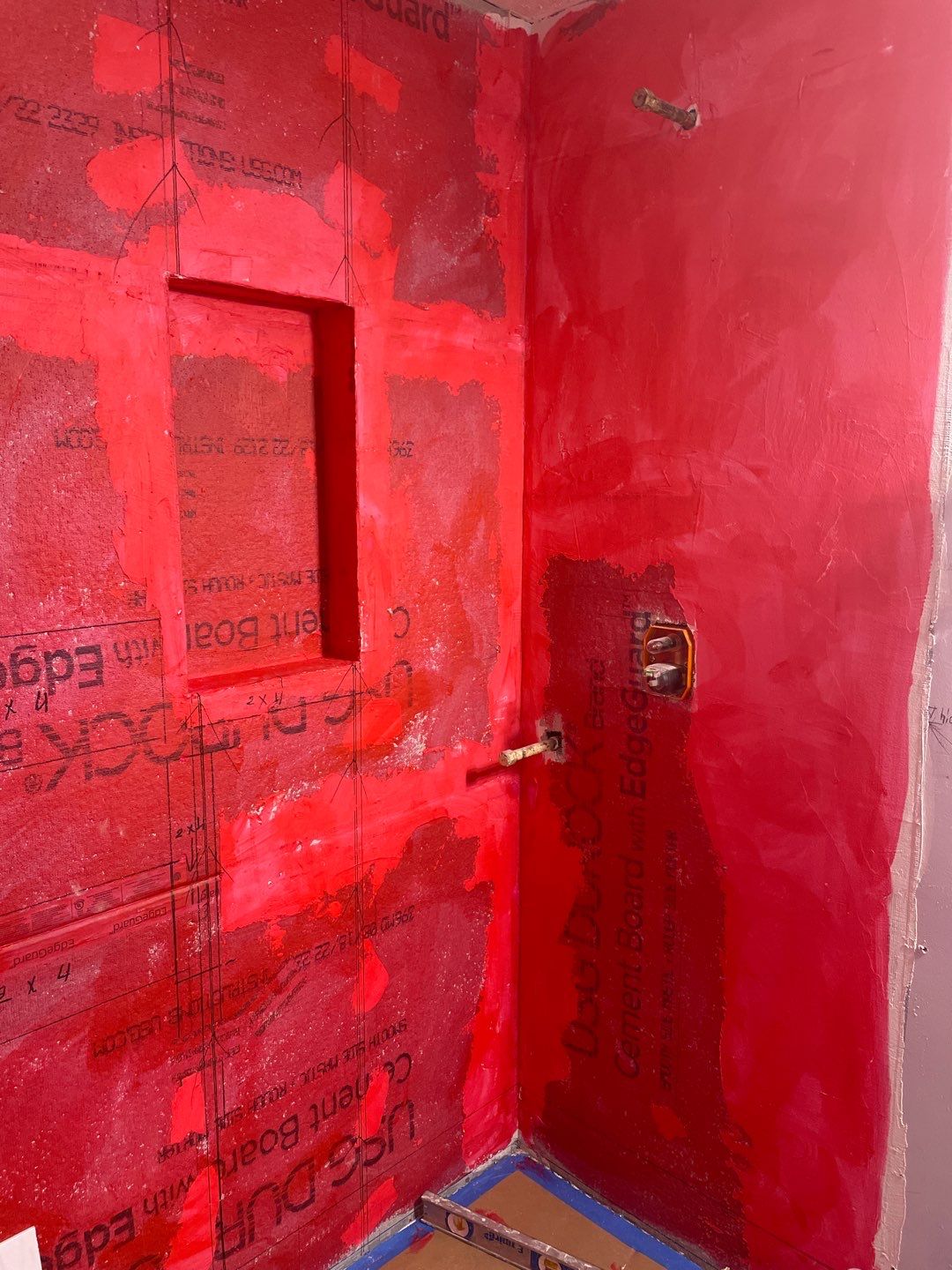 Sleek bathroom shower remodel by Footprints Floors of East Atlanta