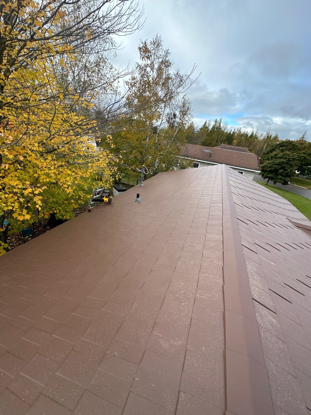 Residential Roofing Installation using Wakefield Bridge Steel Shingle by Ideal Steel by Artisan Roofing & Home Improvements Inc.