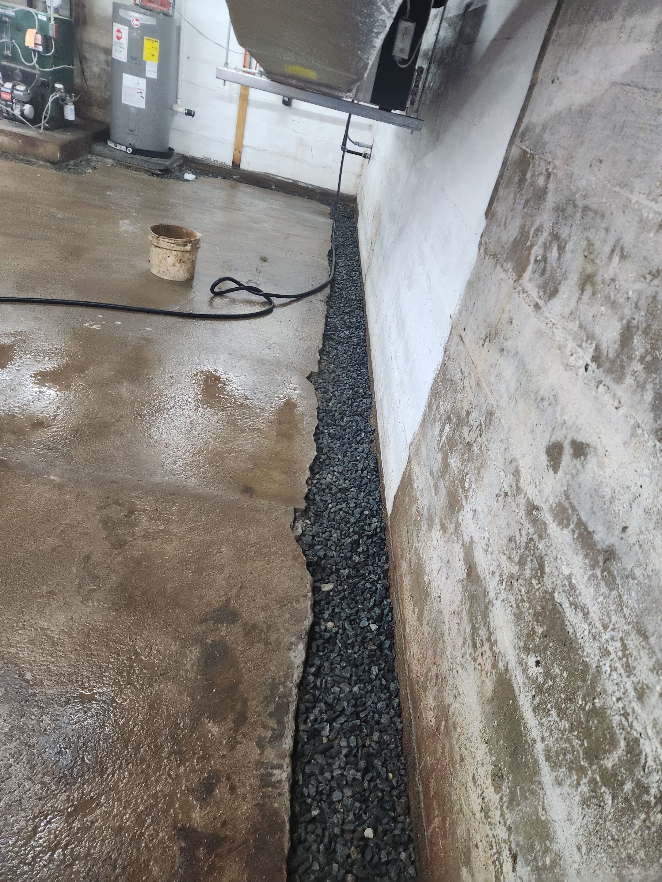 Interior French Drain Boonton NJ by Pure Service Pro, LLC 