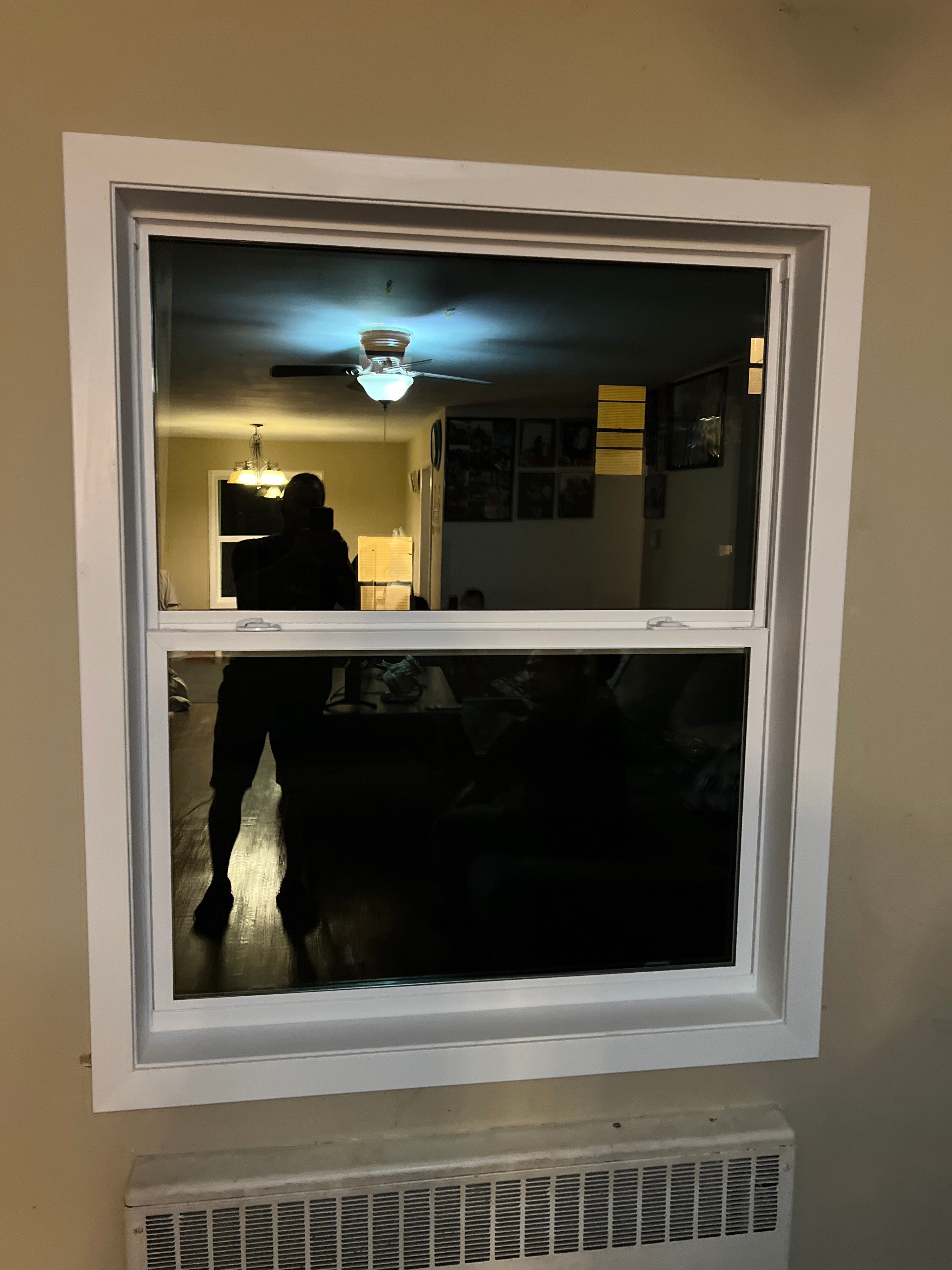 Pella Window installation using Pella 250 series vinyl window by United Windows and Siding LLC