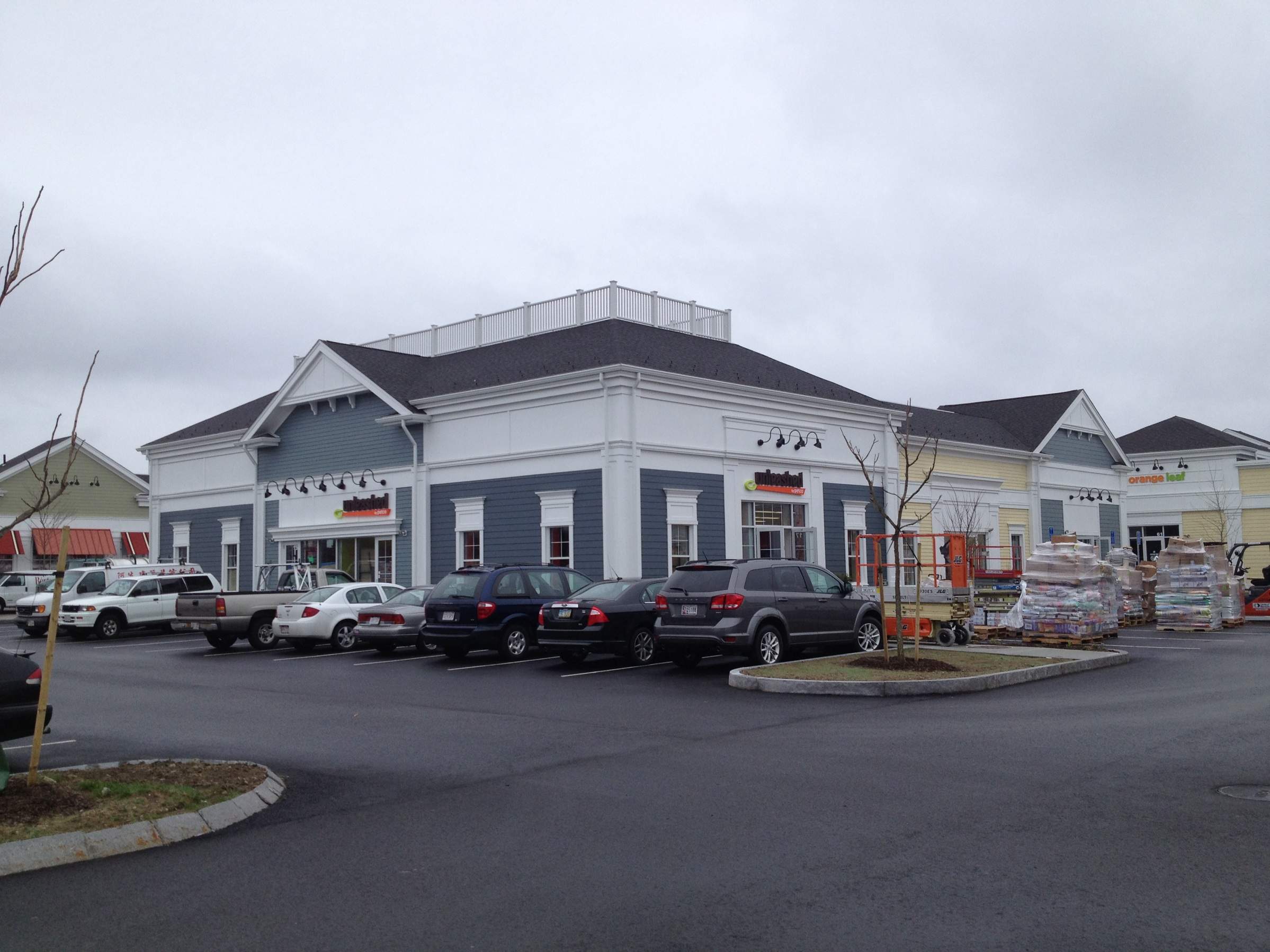 Commercial Gutter System at Wayland Town Center by Gutter Pro Enterprises
