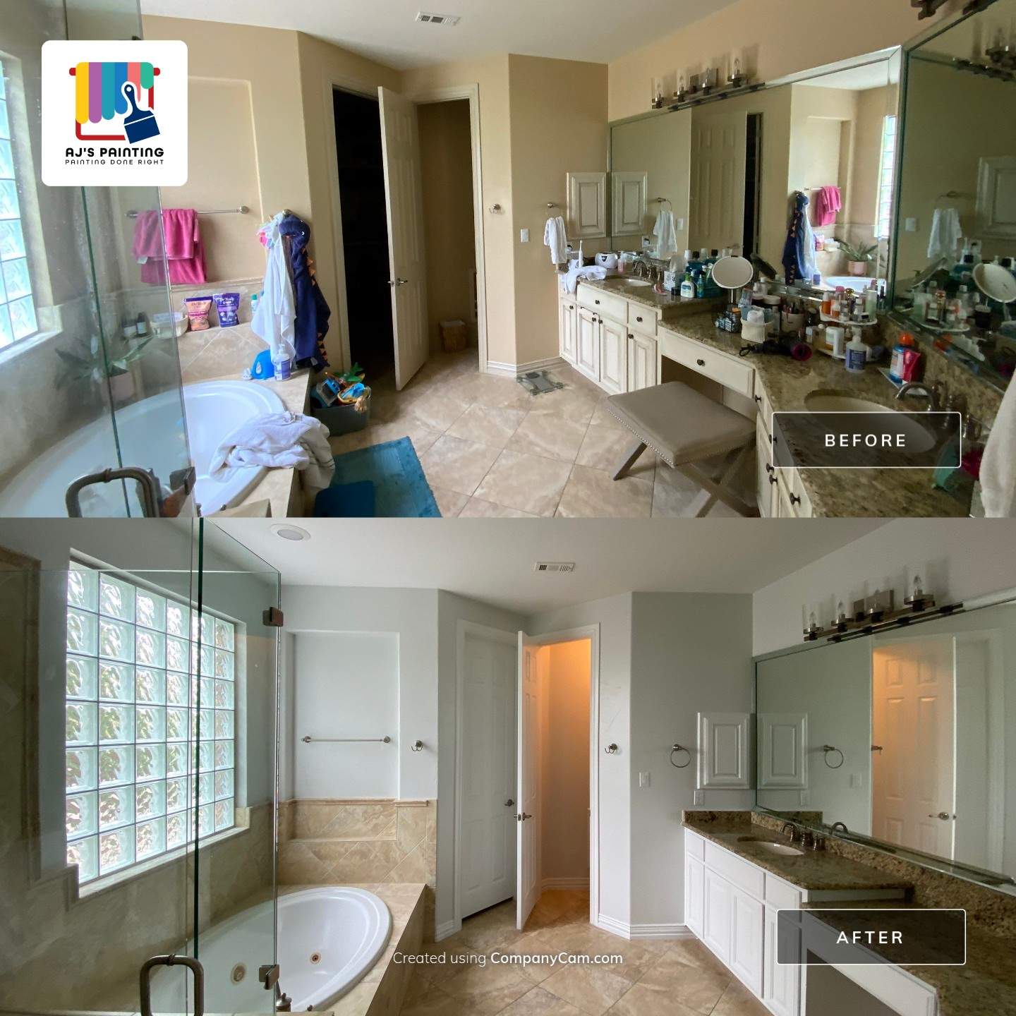 Interior repaint in University of Texas Golf Club by AJ’s Painting