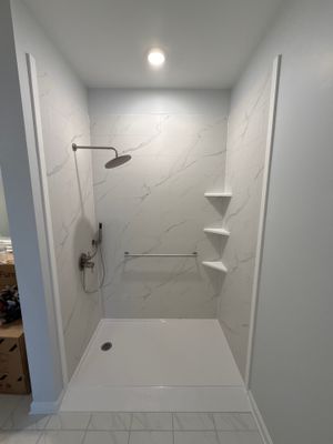 Tub To Shower Transformation in Malrborough, MA 