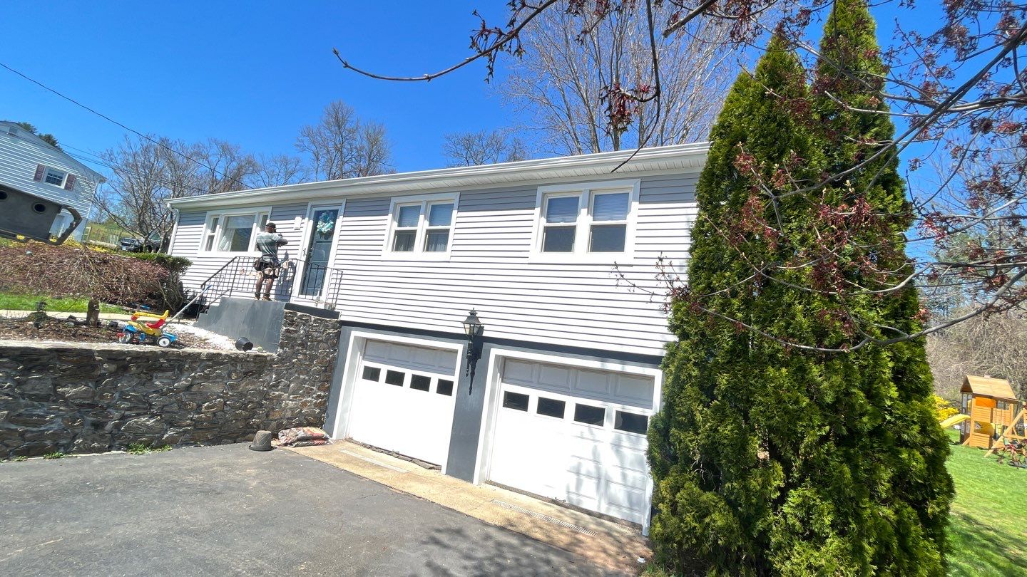 Residential Roofing Installation using Residential Roofing Installation using Owens Corning TruDefinition Duration - Quarry Gray & Sterling Gray Mainstreet siding by A Plus Exterior