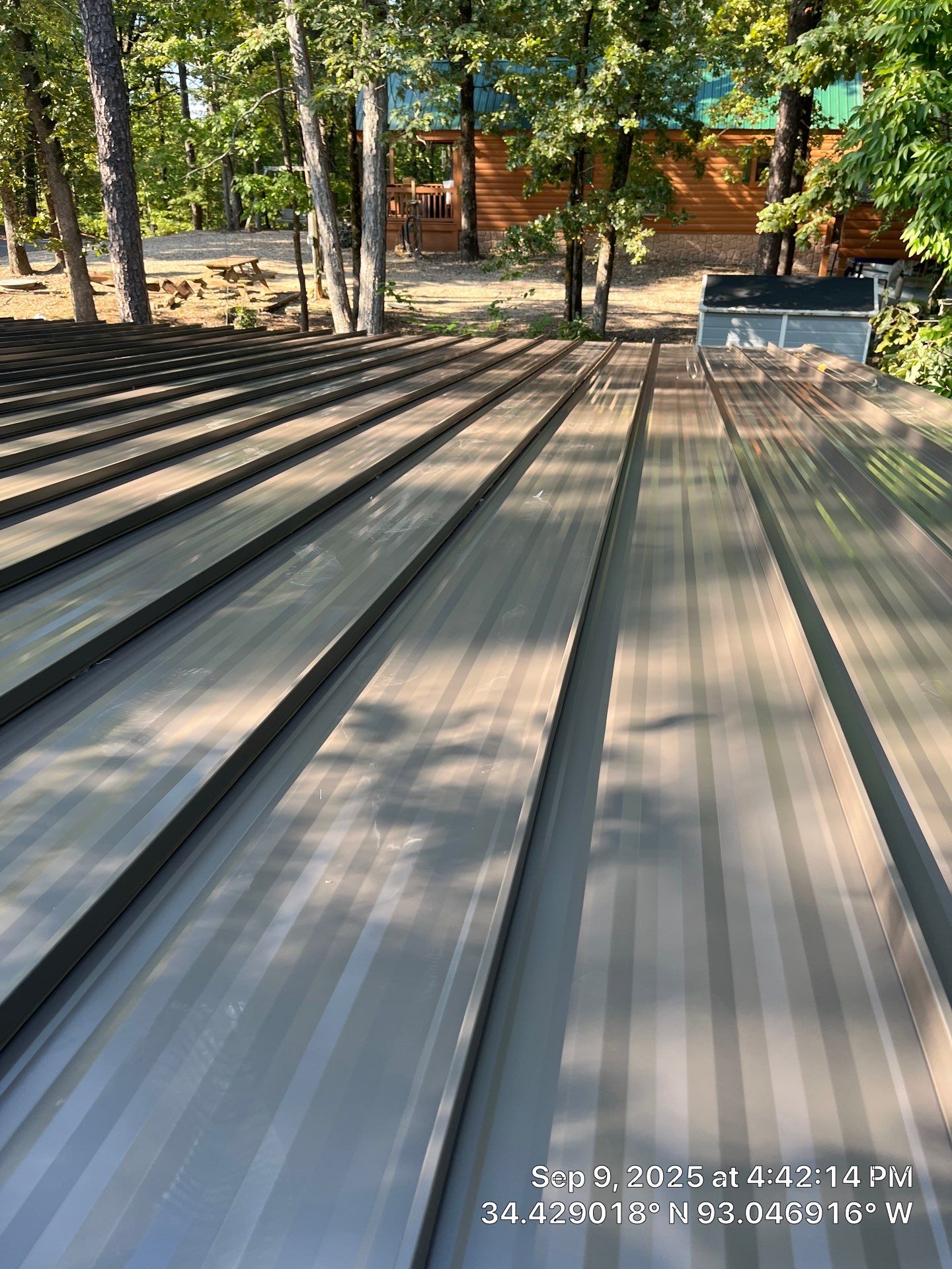Standing Seam Metal Roof and Gutter Installation in Hot Springs by Temple Roofing and Exteriors