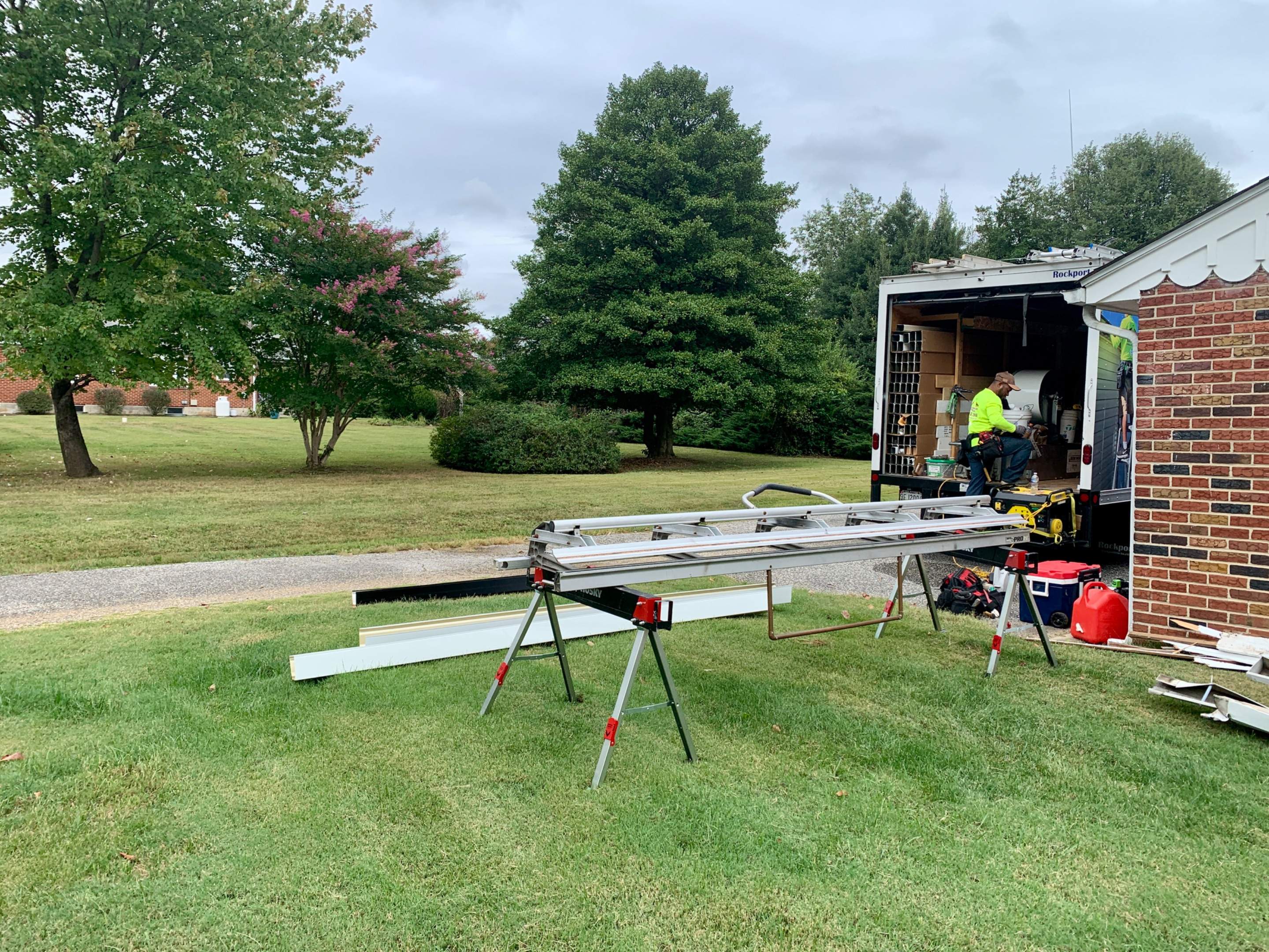 Gutter Installation using 6" Seamless Gutters by Matter Construction, LLC