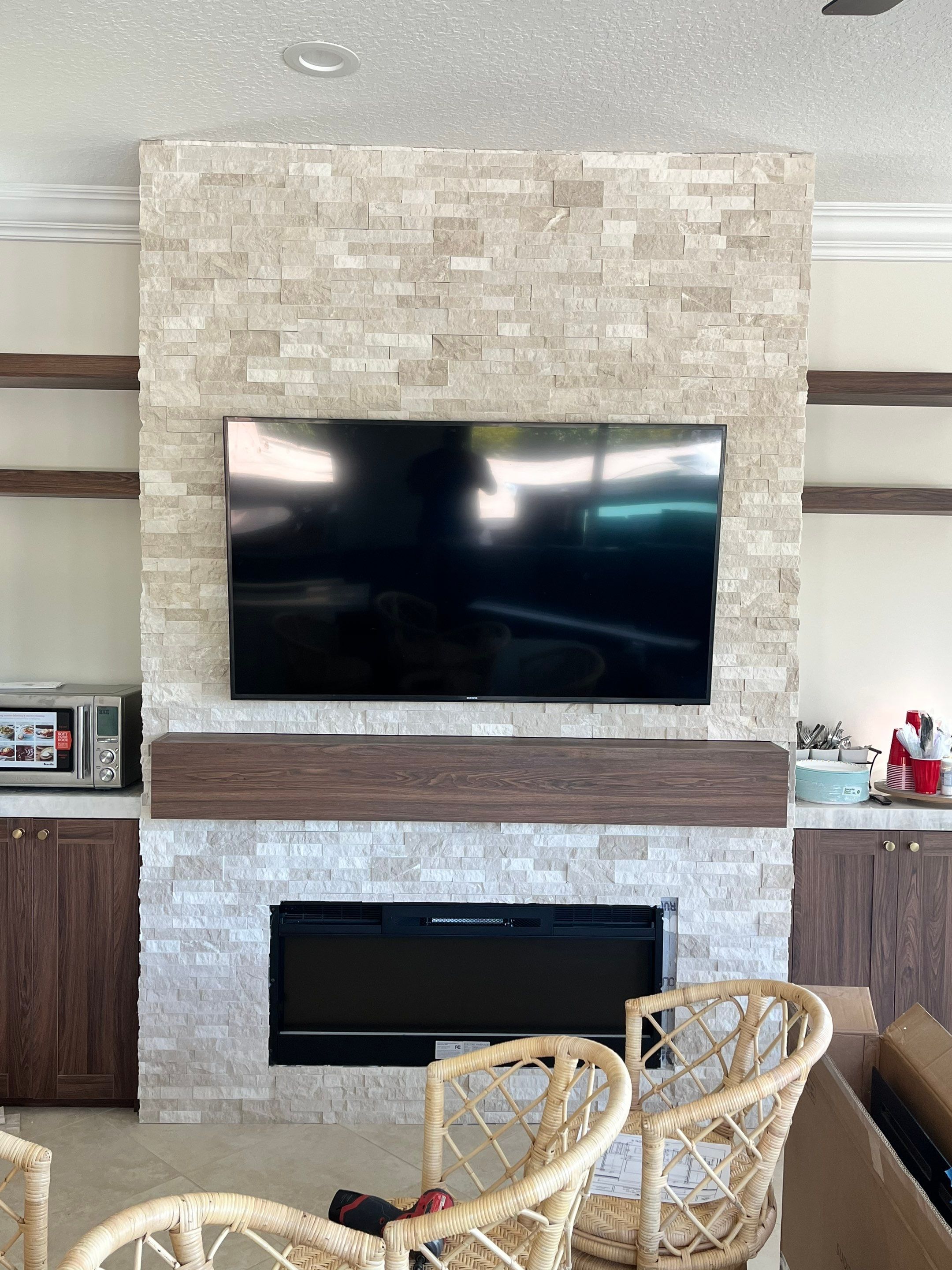TV Fireplace Wall - Delray Beach by Hevi Tile