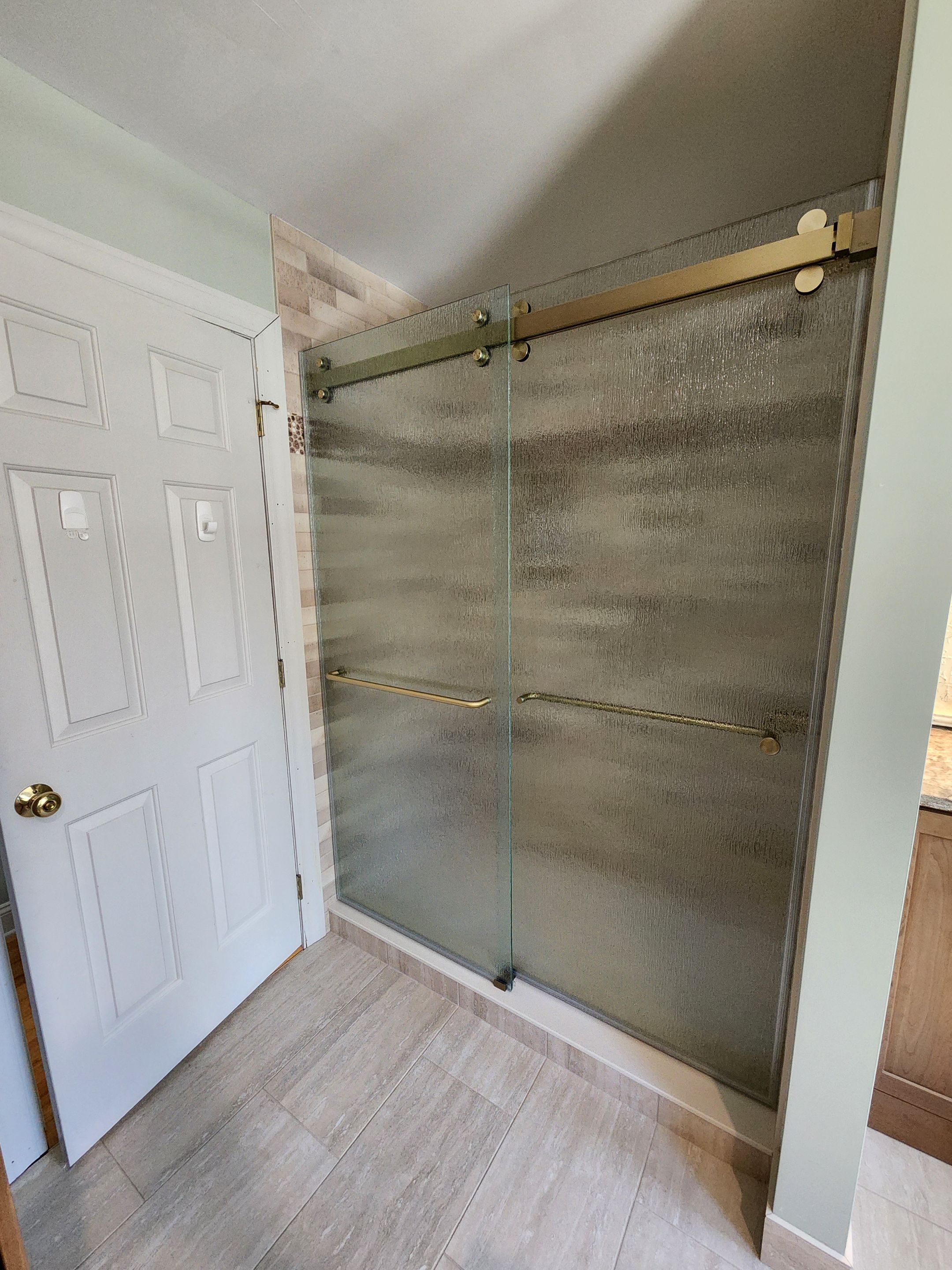 Frameless Sliding Shower Doors by Cheshire Glass Company