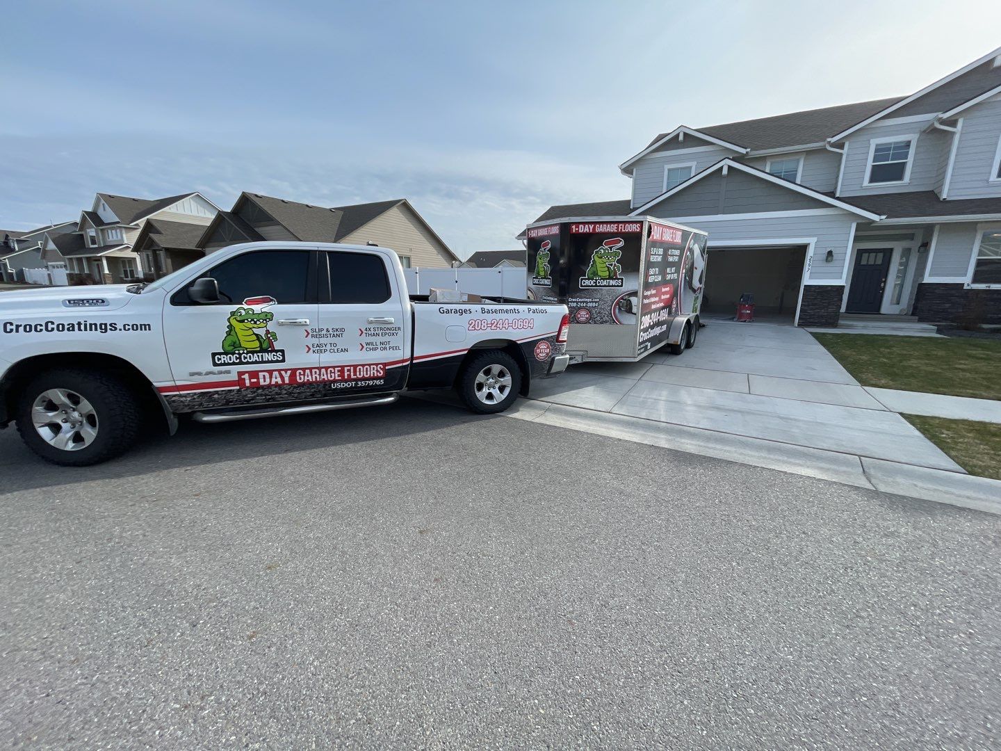 Garage Transformation using Domino by Croc Coatings, LLC