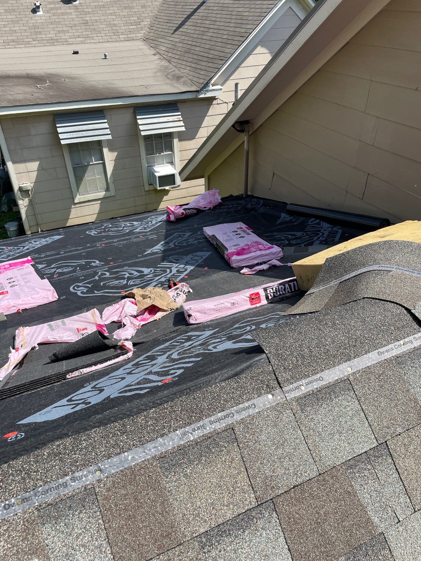 Residential Roofing Installation using Owen's Corning Duration (Lifetime) Shingles by Roof Repair Company