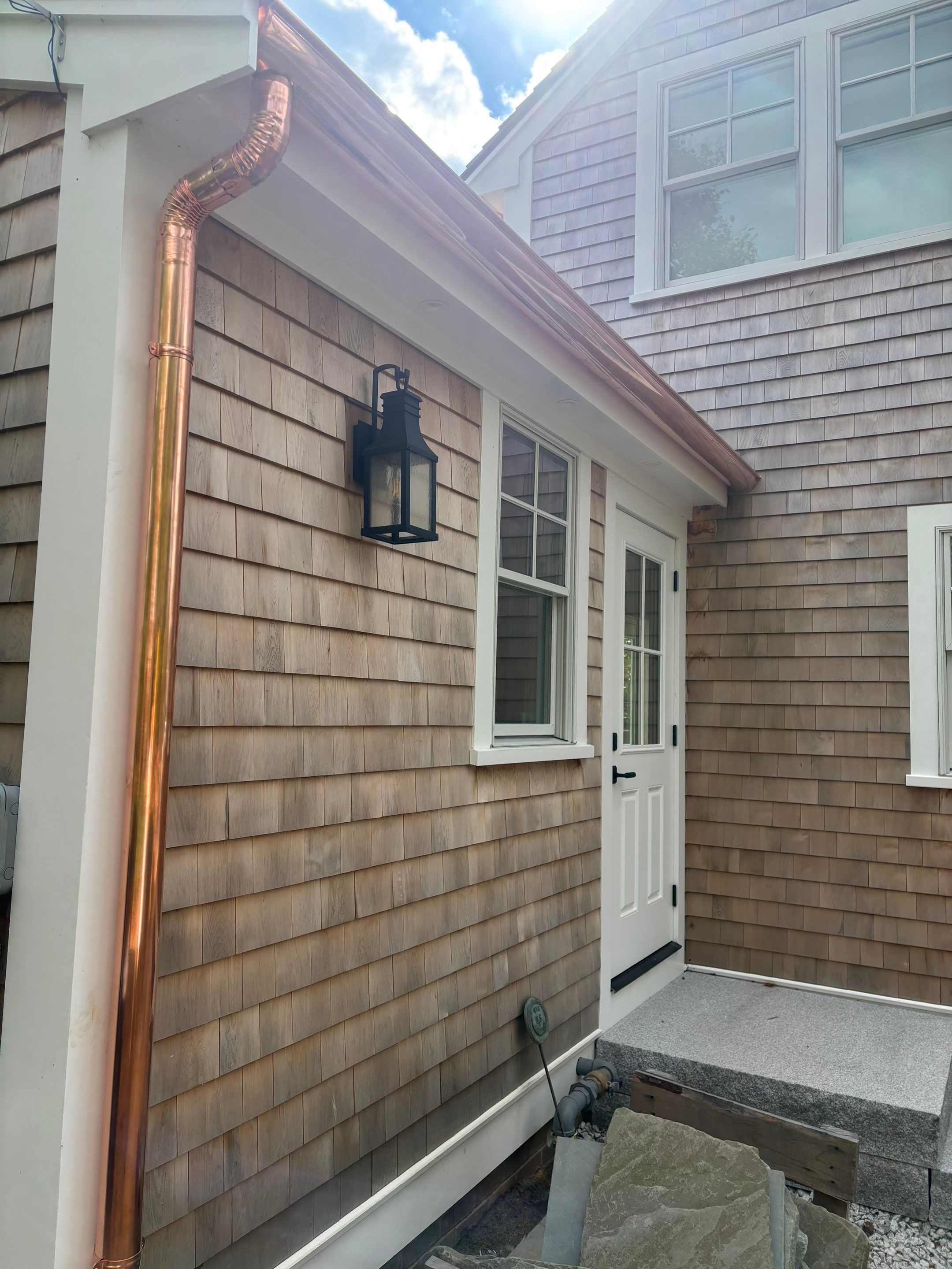 Half Round Copper Gutter Installation in Harwich, MA by Gutter Pro Enterprises