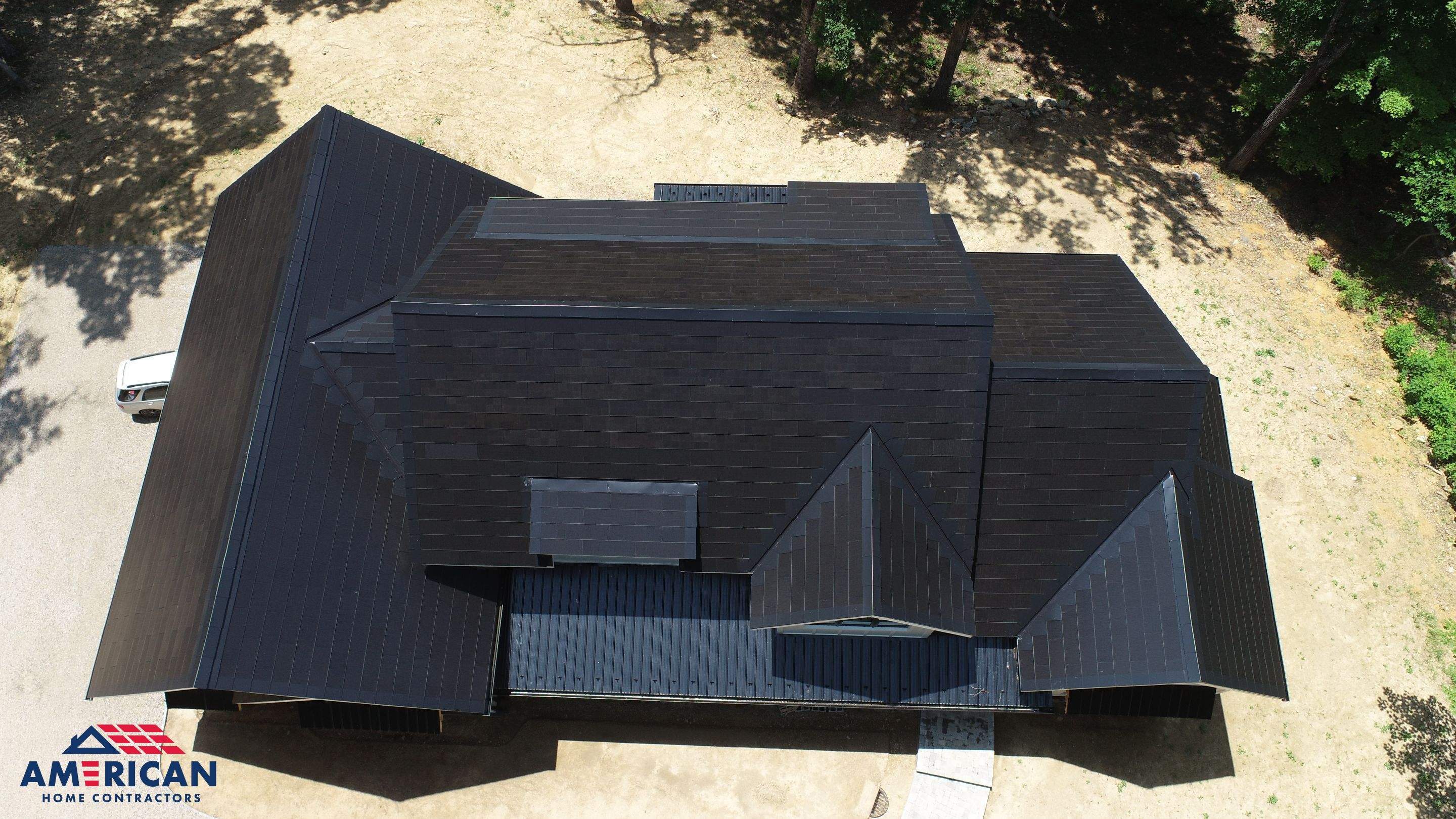 New Construction with Tesla Solar Roof + Powerwall by American Home Contractors