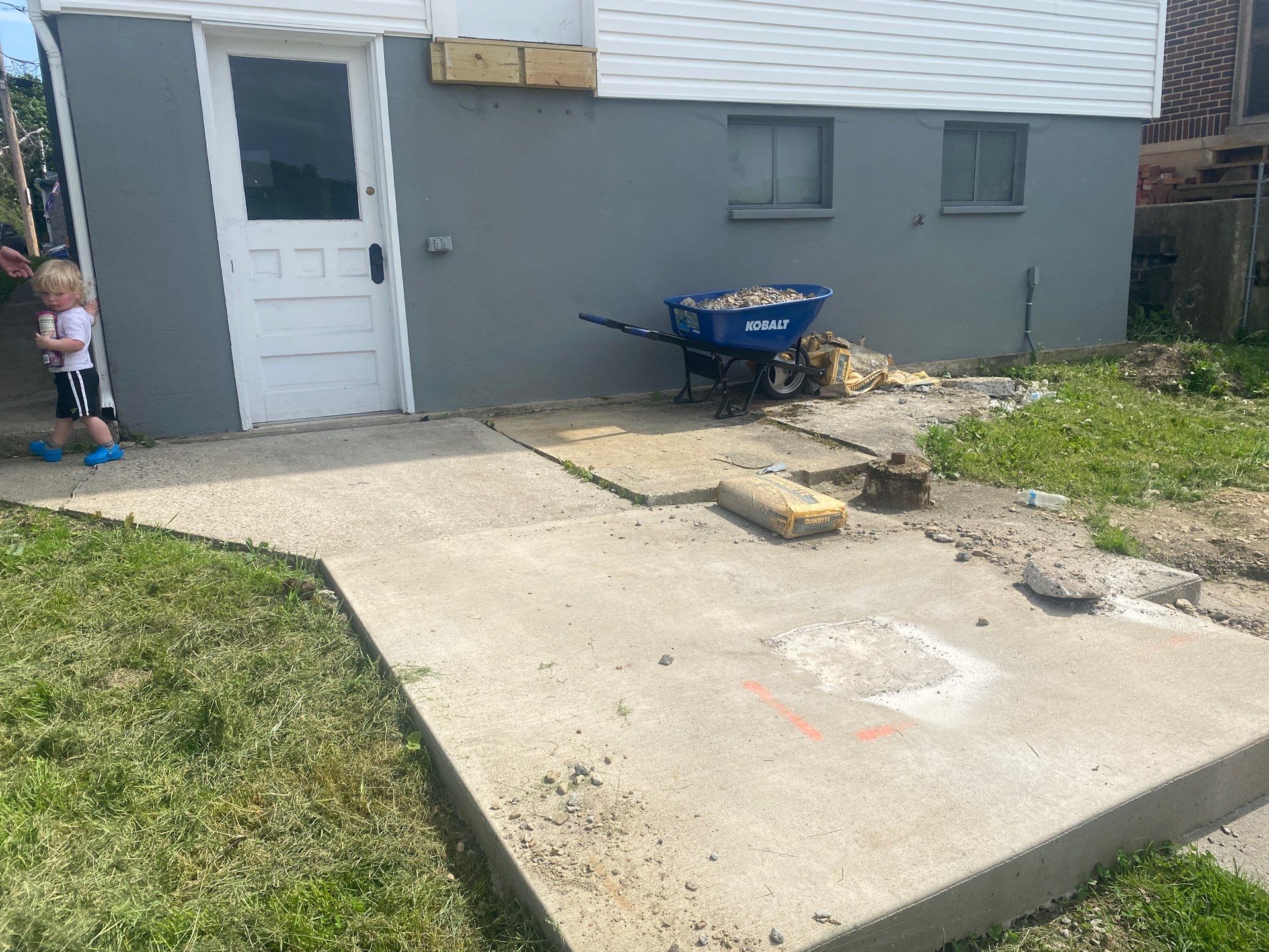 Pressure-Treated Wooden Staircase and Concrete Footing Installation in Schuylkill Haven by Herts Roofing & Construction