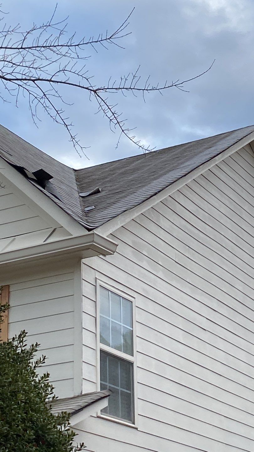 Wind Damage Roof Repair – Missing Shingles & Siding Leak in Alpharetta, GA by Mosaic Roofing Company