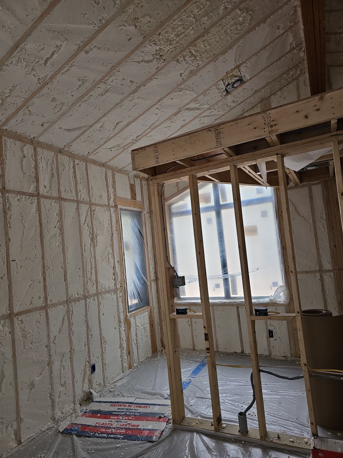 Spray Foam Insulation using open cell spray foam by NYS Foam & Energy