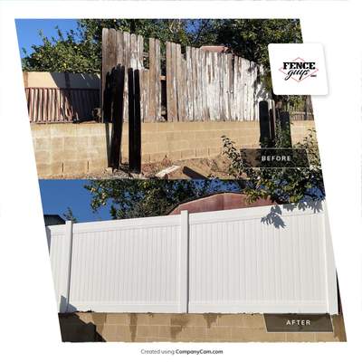 6ft White Privacy Fence 