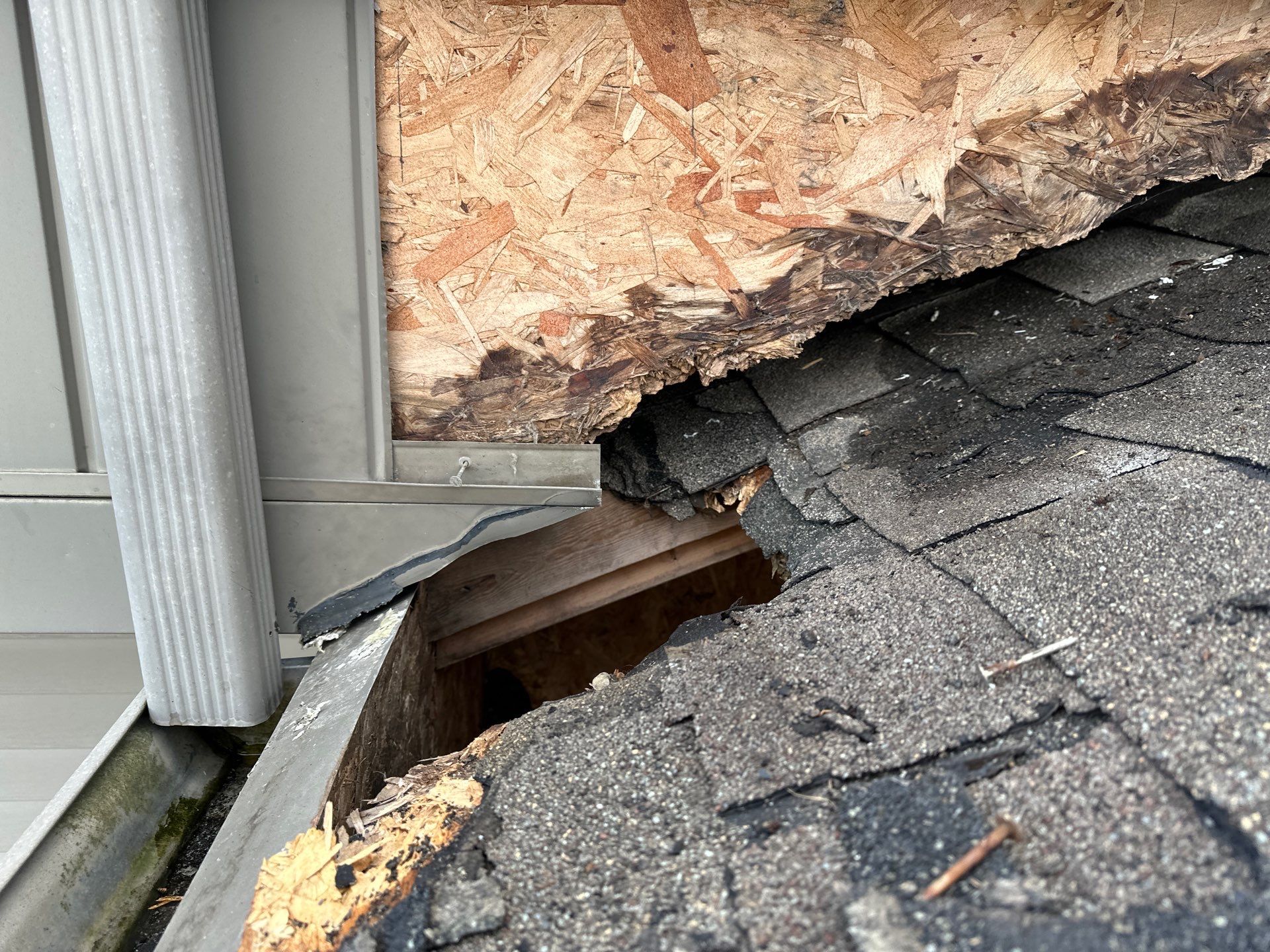 Soffit and Shingle repair  by Gellings Roofing & Siding