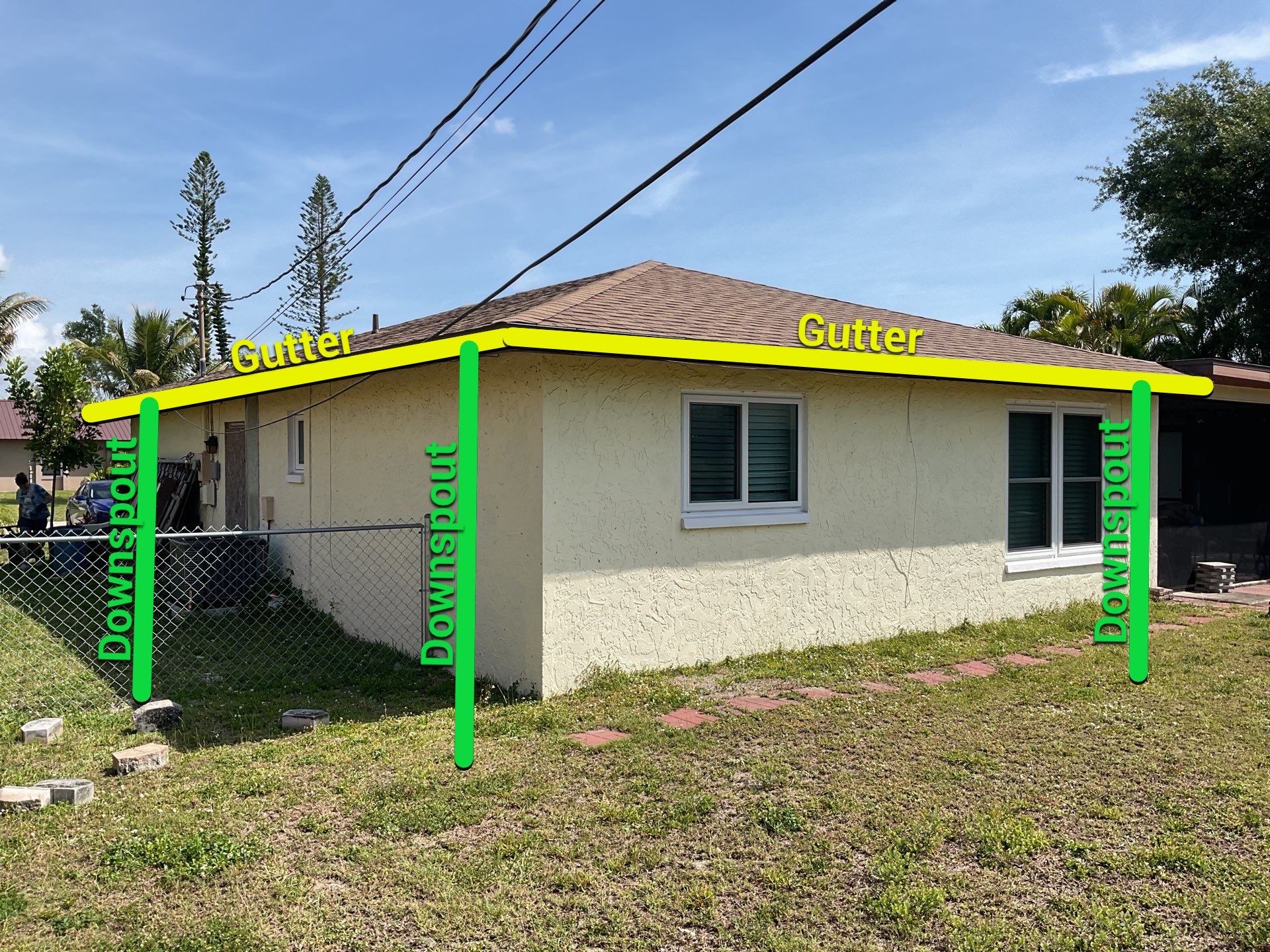 Musket Brown Seamless Gutters using 6 Inch Seamless Gutters in Cape Coral FL by Gutter Professors
