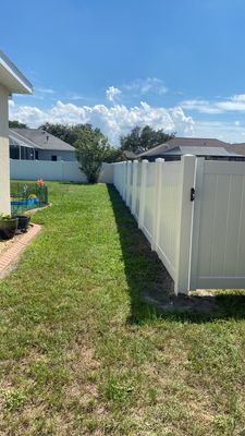 Vinyl Fence Installation using Vinyl Privacy Fence