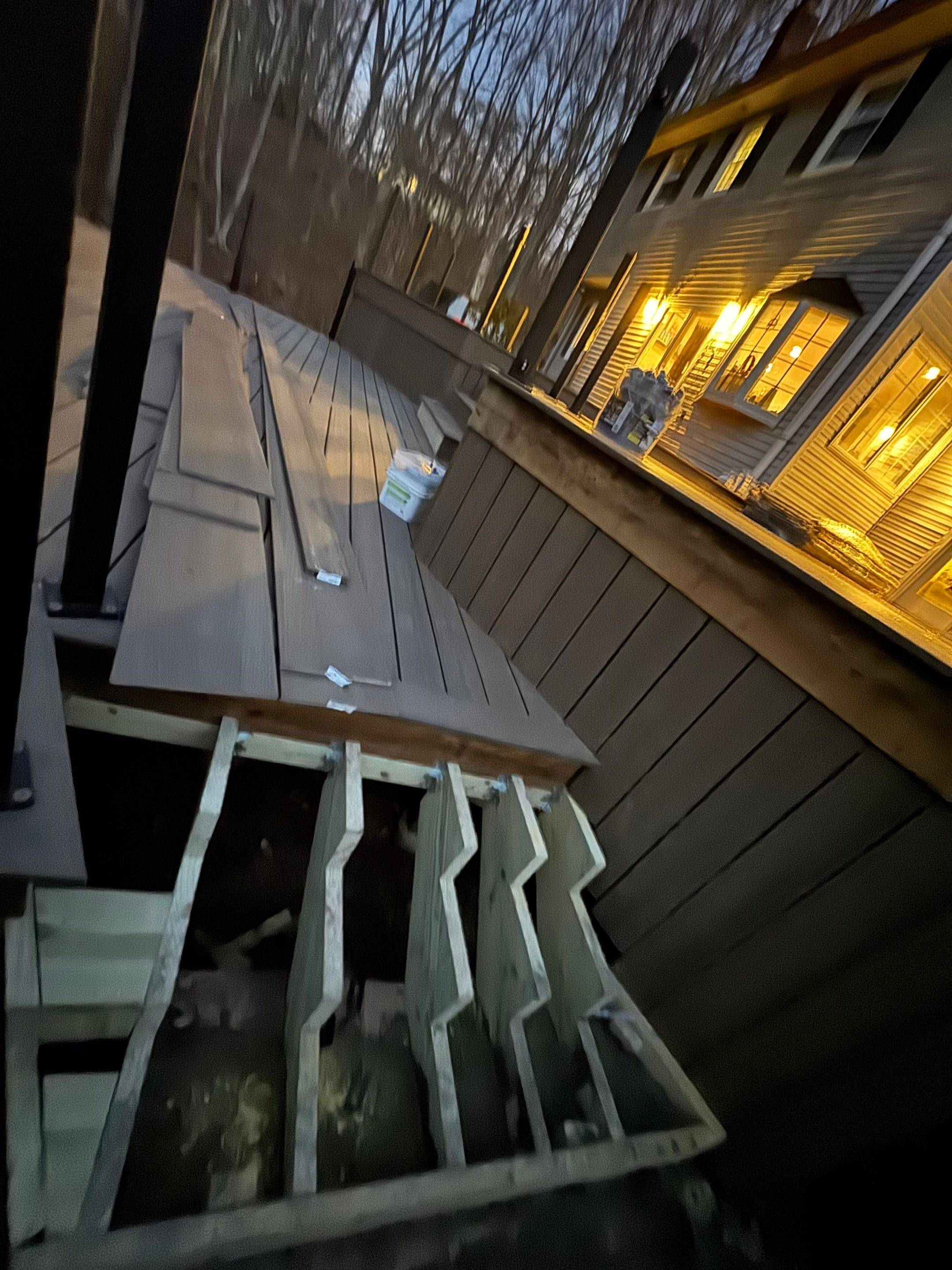 New Deck using Deckorators  decking and vinyl railings by deck guardian