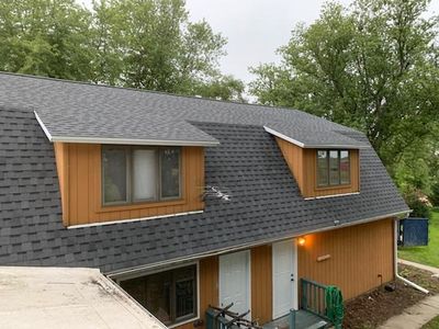 Restaurant Roof Replacement with Atlas Castlebrook Shingles in Pewter Grey