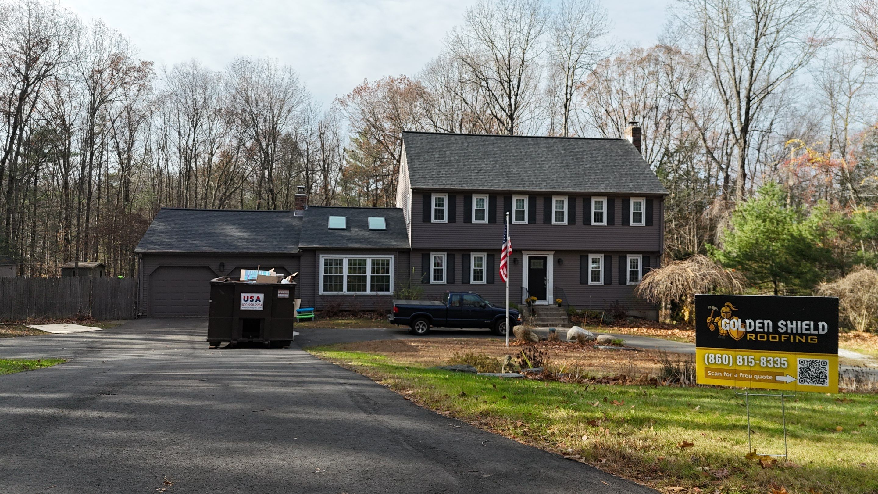 Owens Corning Duration: Onyx Black in Canton, Connecticut by Golden Shield Roofing