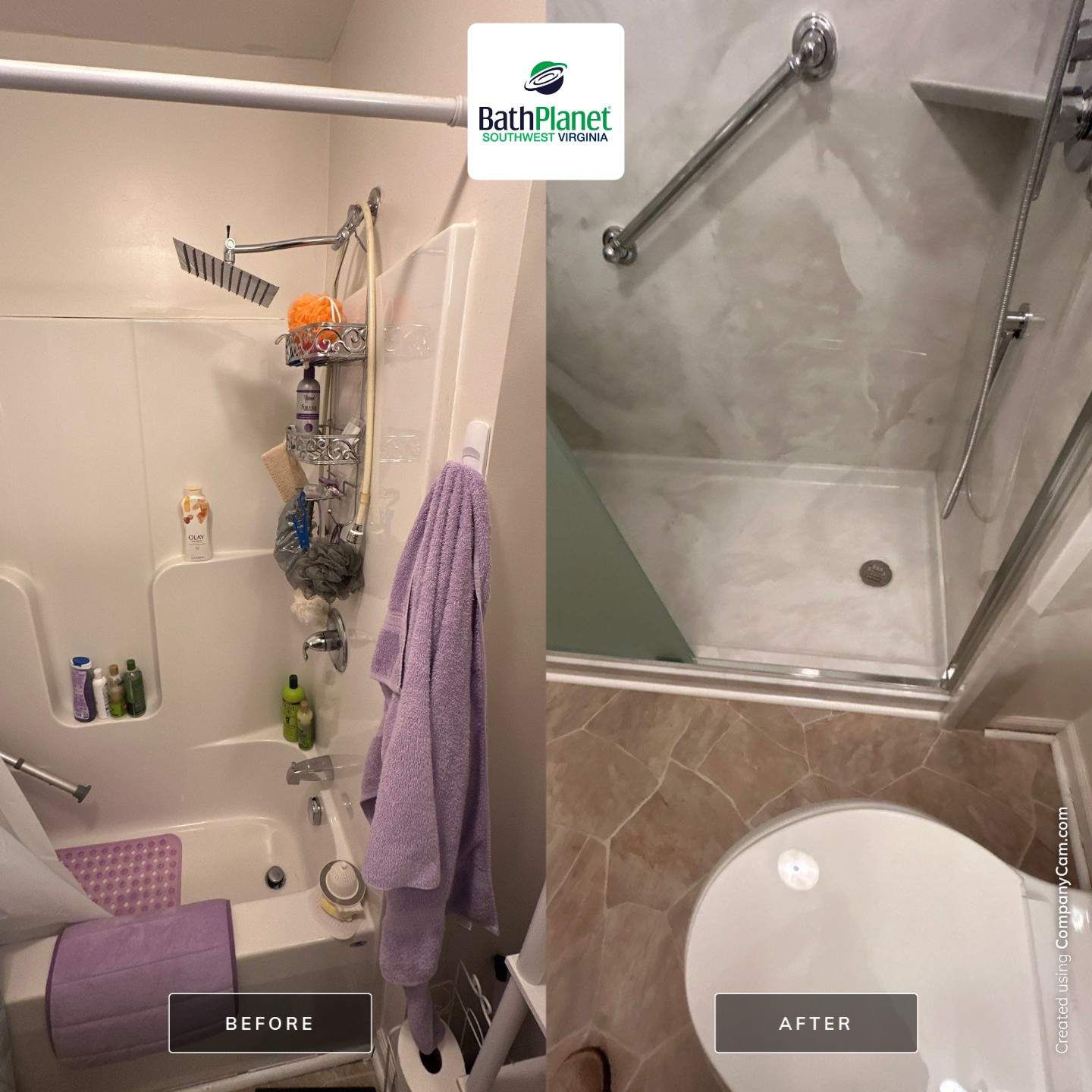 Tub to Shower by BathPlanet SW Virginia