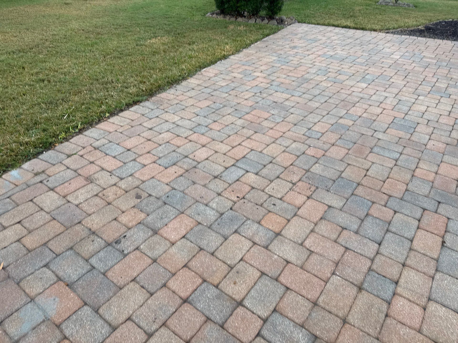 Oil & Tar Removal from Paver Driveway & Entryway by Sunshine AquaWash