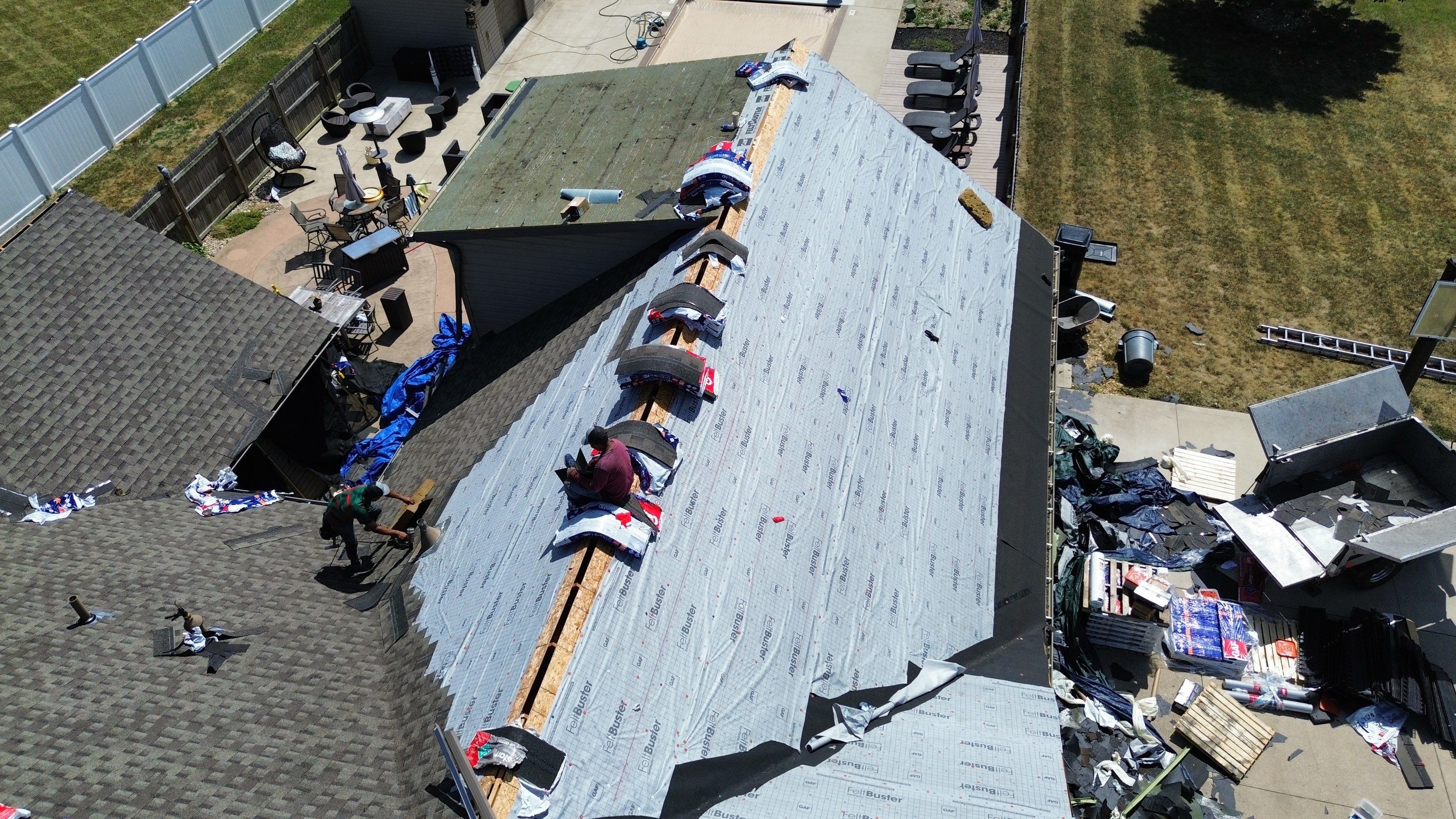 Residential Roofing Installation using Timberline HDZ Shingles - Weathered Wood by RoofX 