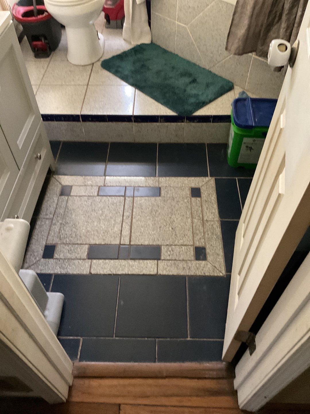 Corner tub to large shower by The Shower Company