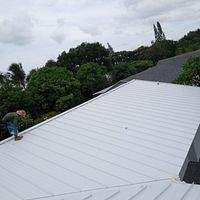 24ga 1.5" Mechanical Seam Regal White  by Total Roofing System The Metal Roof Experts