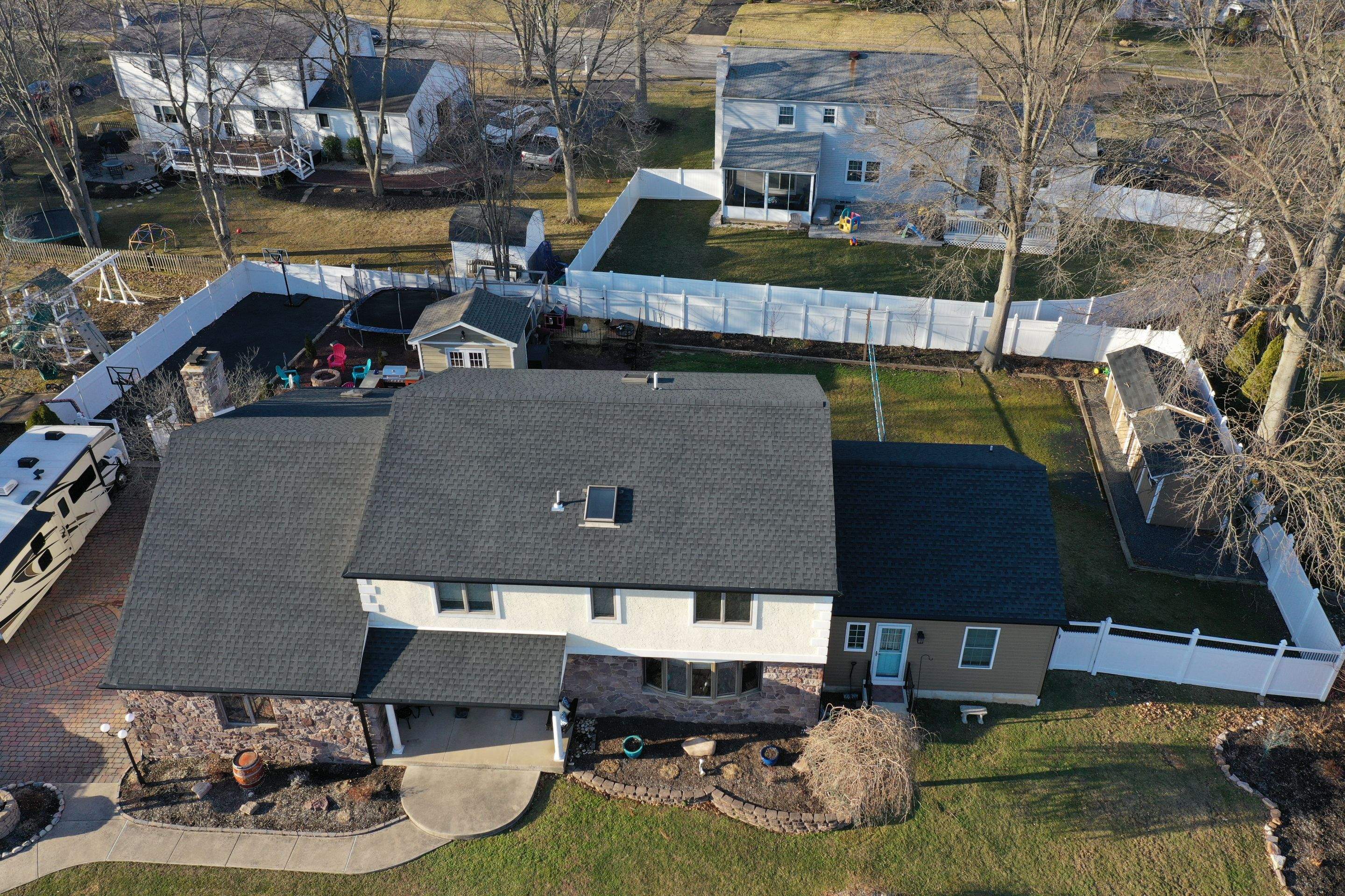 New Architectural Shingle Roof and Gutter Guard Installation in Morrisville by Stofan Construction LLC