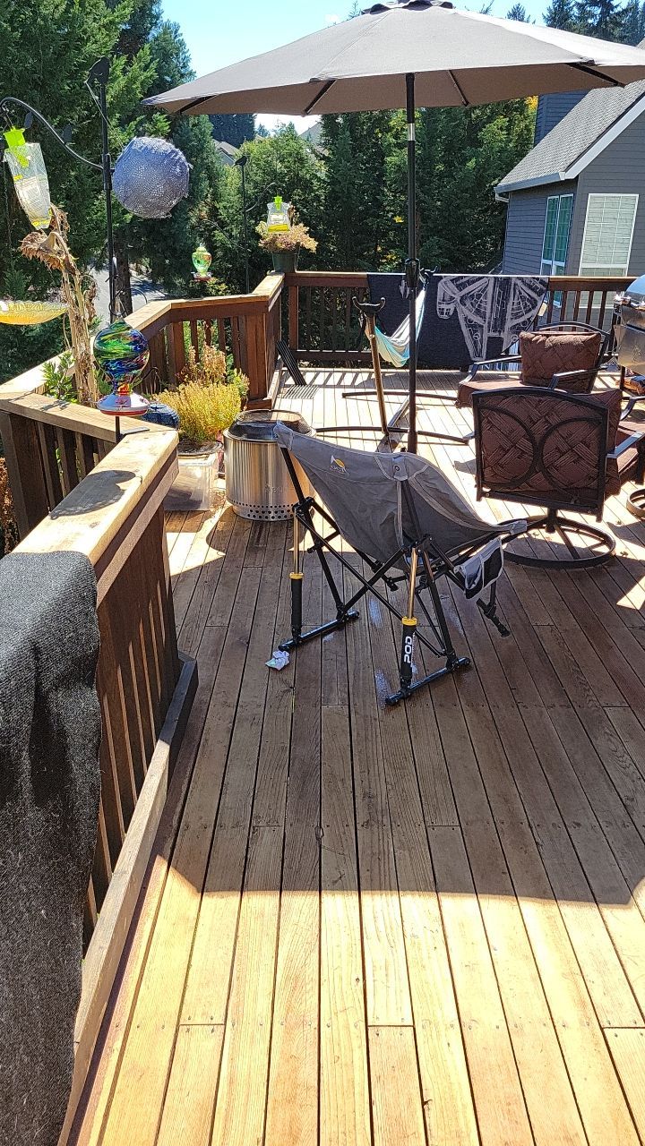 Deck Restoration using Armstrong-Clark Semi-Transparent Rustic Brown by Paul Schopp