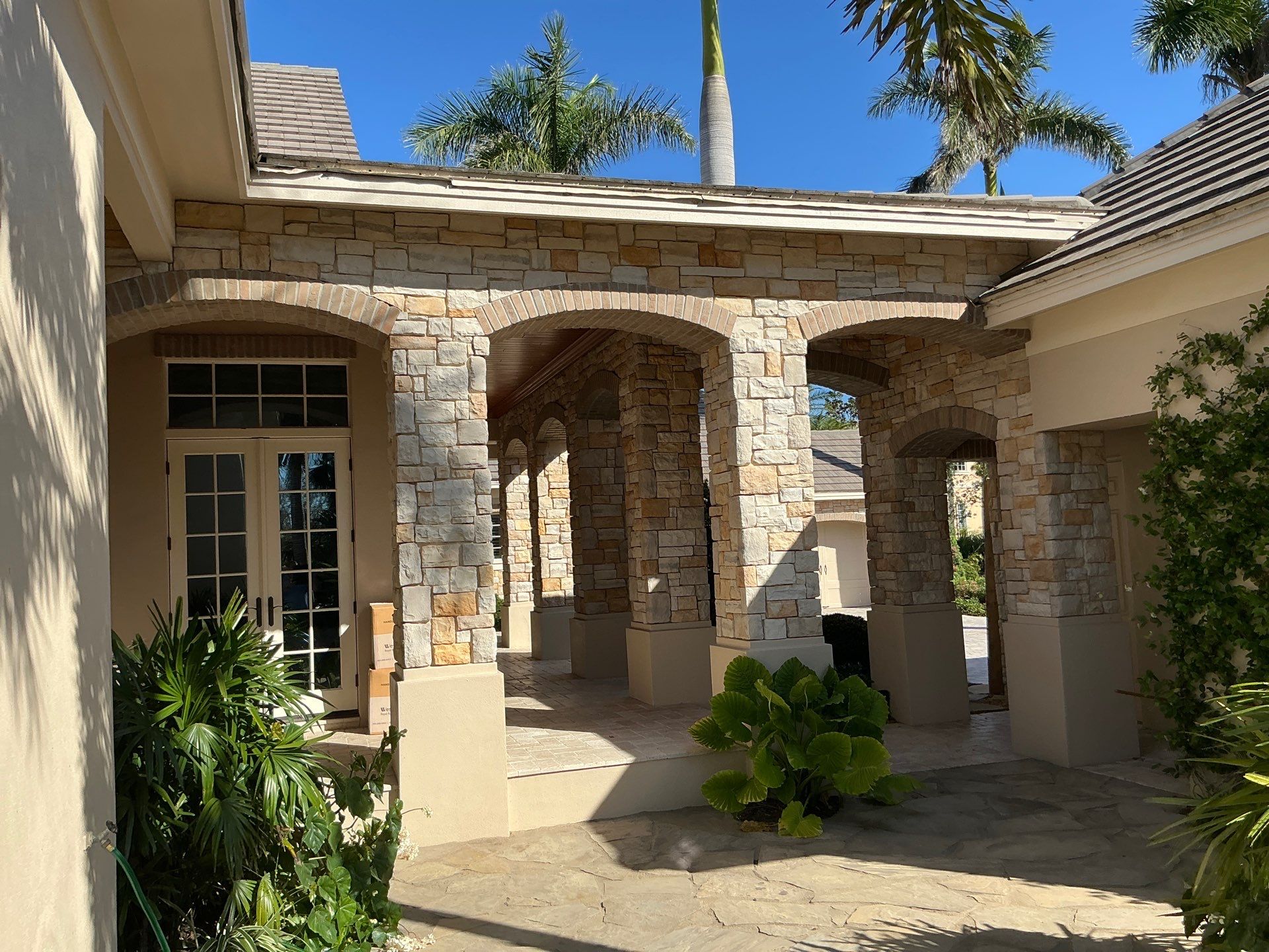 Almond Half-Round Gutters in Lakewood Ranch FL by Gutter Professors