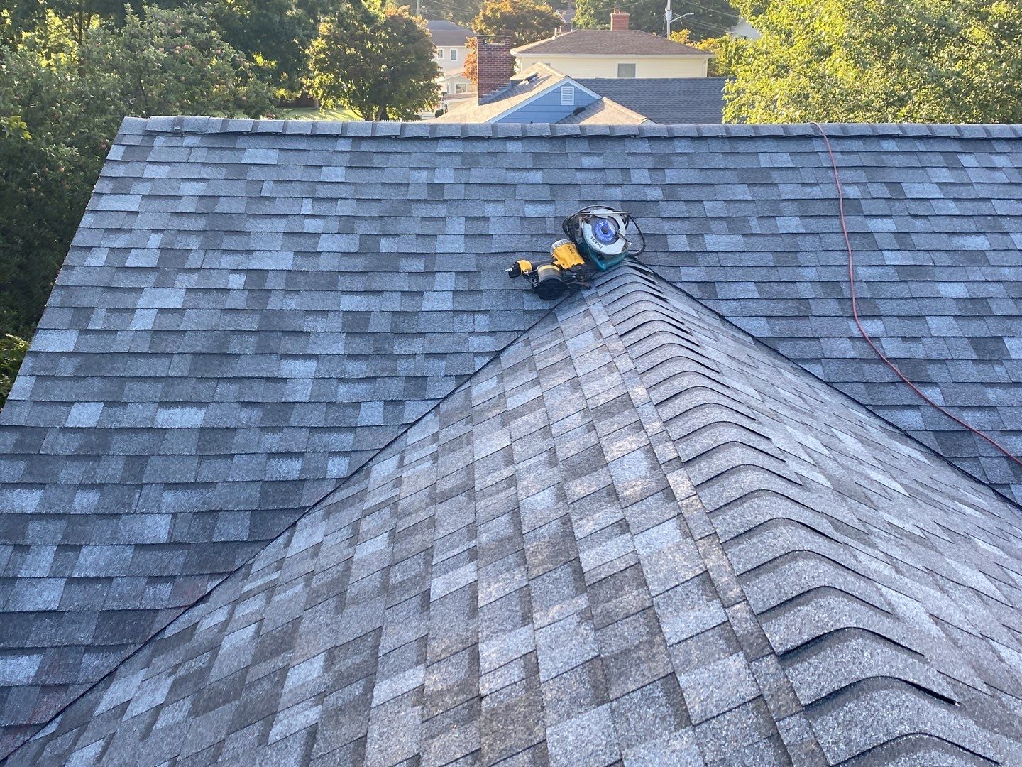 Residential Roofing Installation using Owens Corning Duration Slatestone Gray by A Plus Exterior