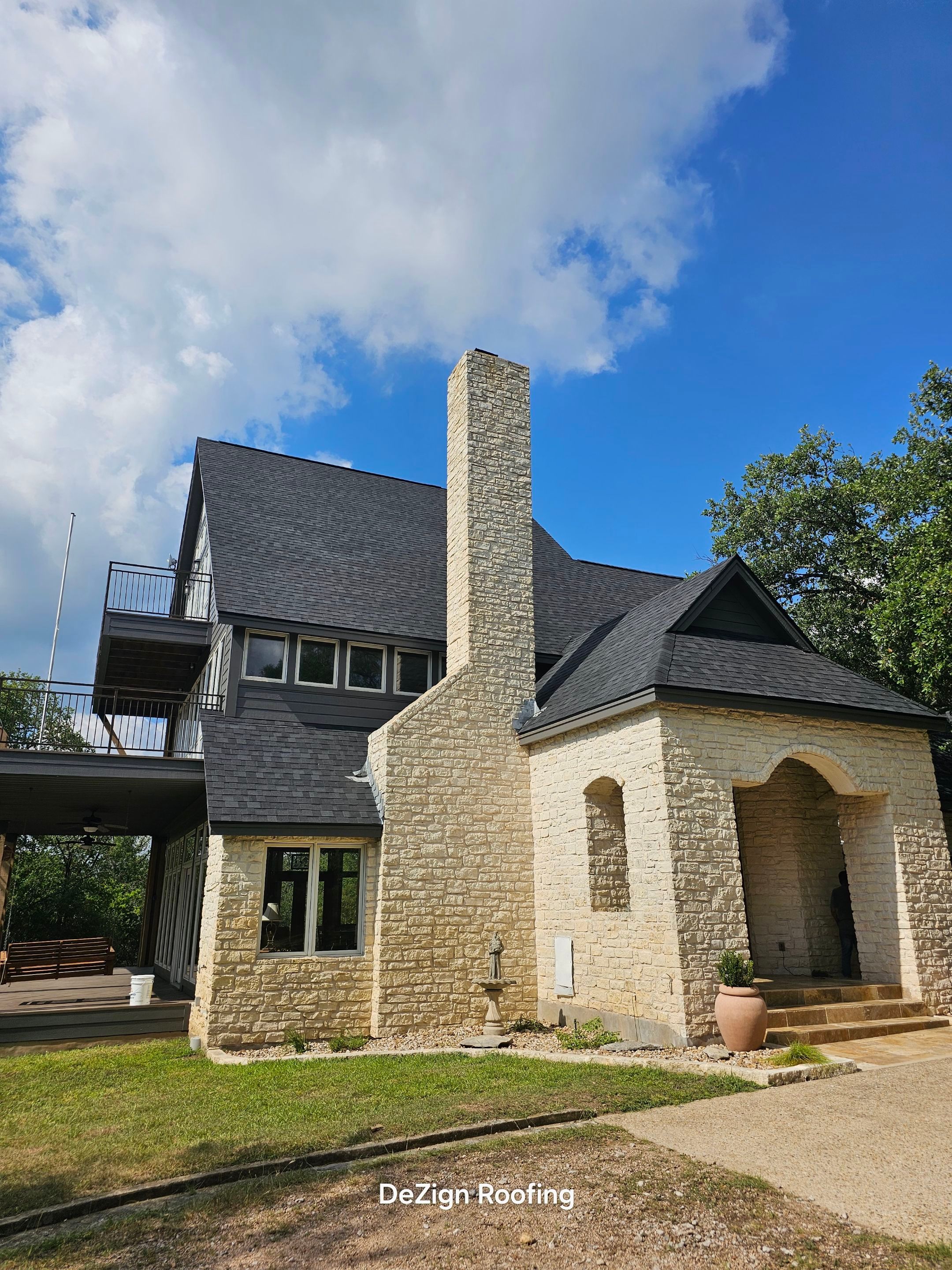 Residential Roofing Installation using IKO Nordic Granite Black by DeZign Roofing & Exteriors