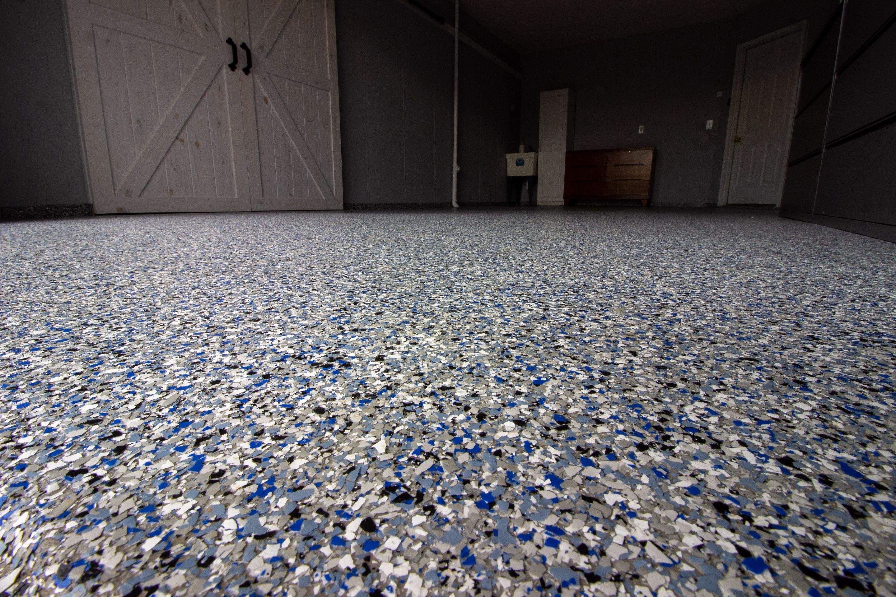 Garage Floor using Galaxy Blue by Your1DayFloor.com