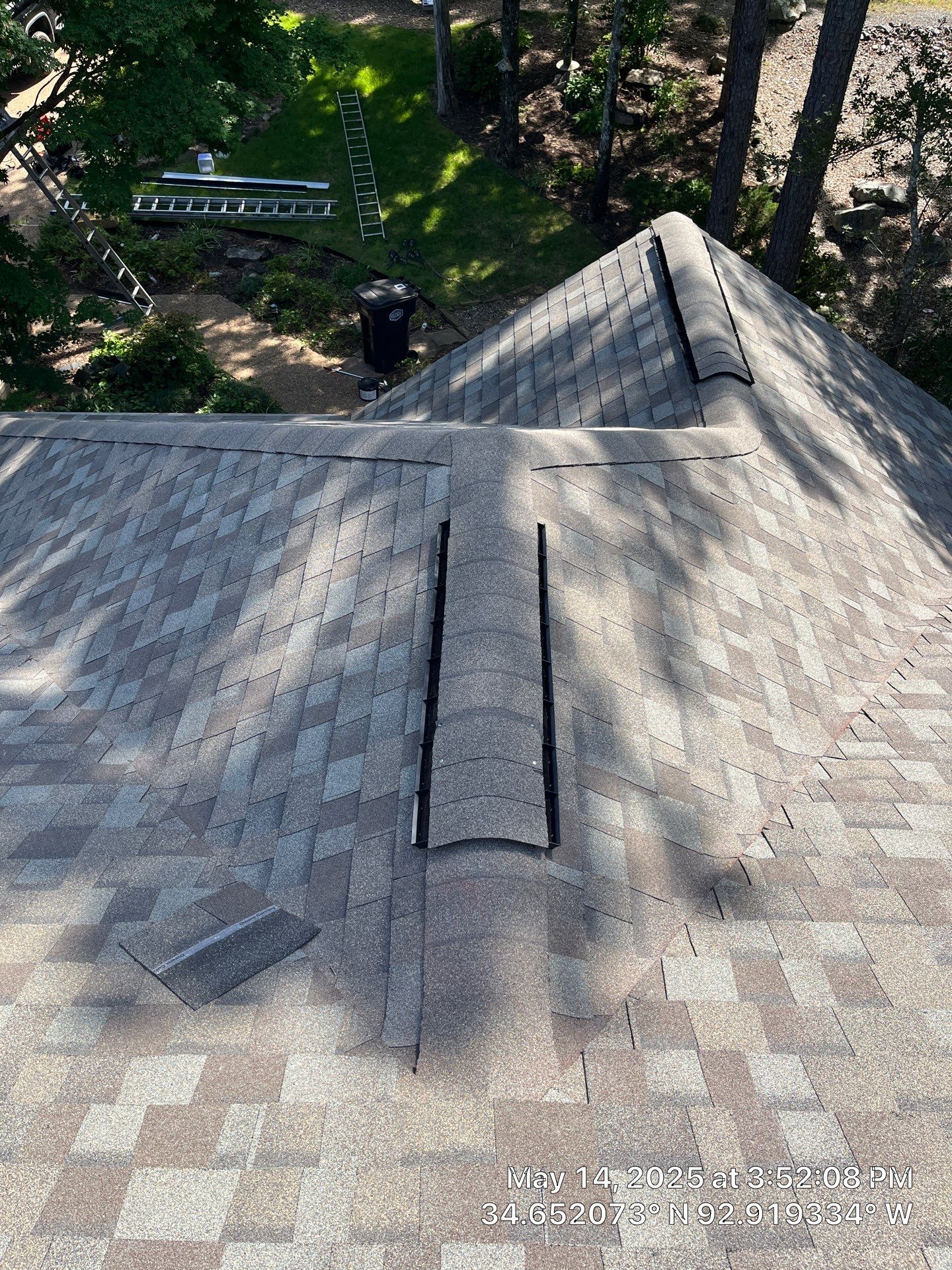 Architectural Shingle Roof Replacement and Skylight Installation in Hot Springs Village by Temple Roofing and Exteriors