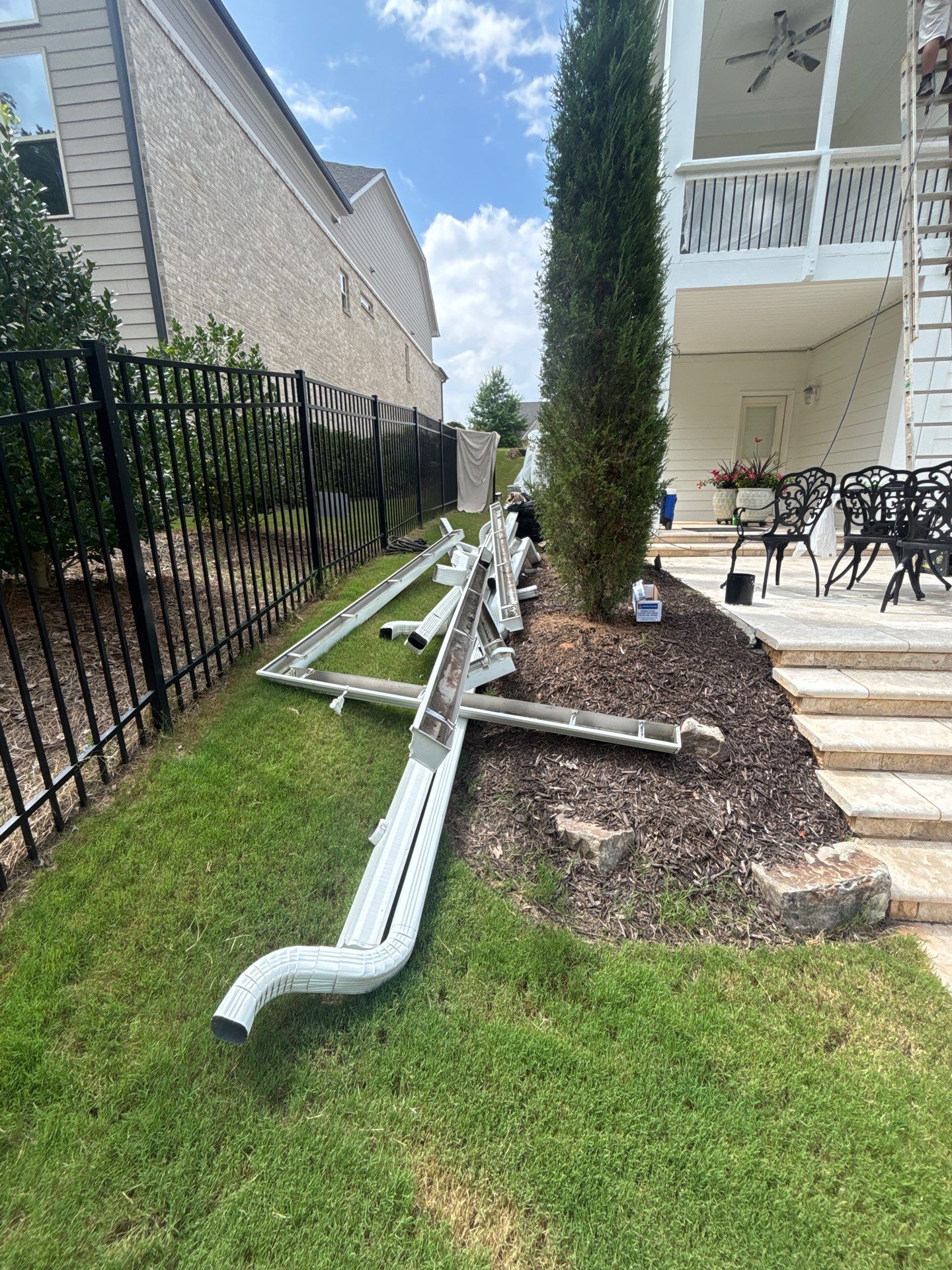 Exterior Painting & 6-Inch Gutter Installation in Cumming, GA by Five Star Painting