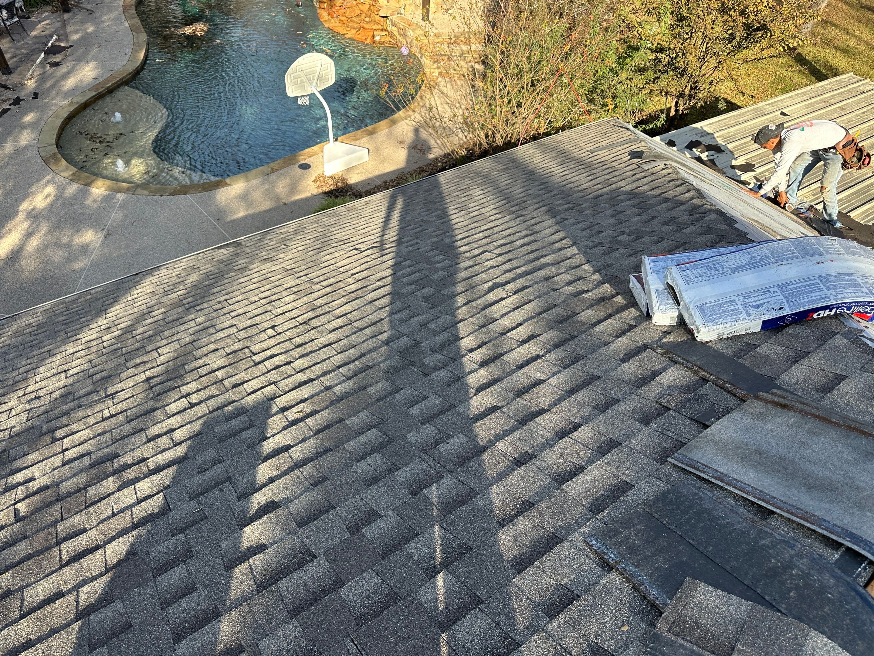 Residential Roofing Installation using GAF Timberline HDZ in Montgomery by Core Four Roofing