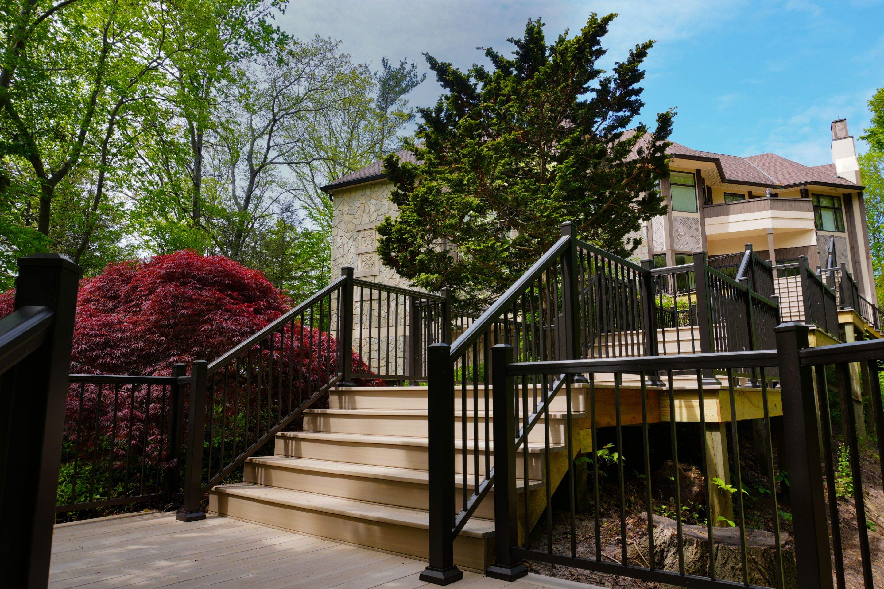 Custom Multi-Level Deck in Grand Haven by Cutting Edge Homes