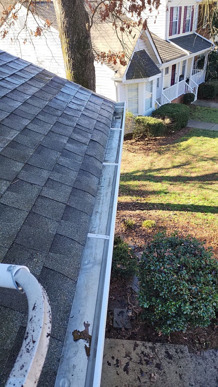Gutter Cleaning using water by G&H Home Tech Pros LLC