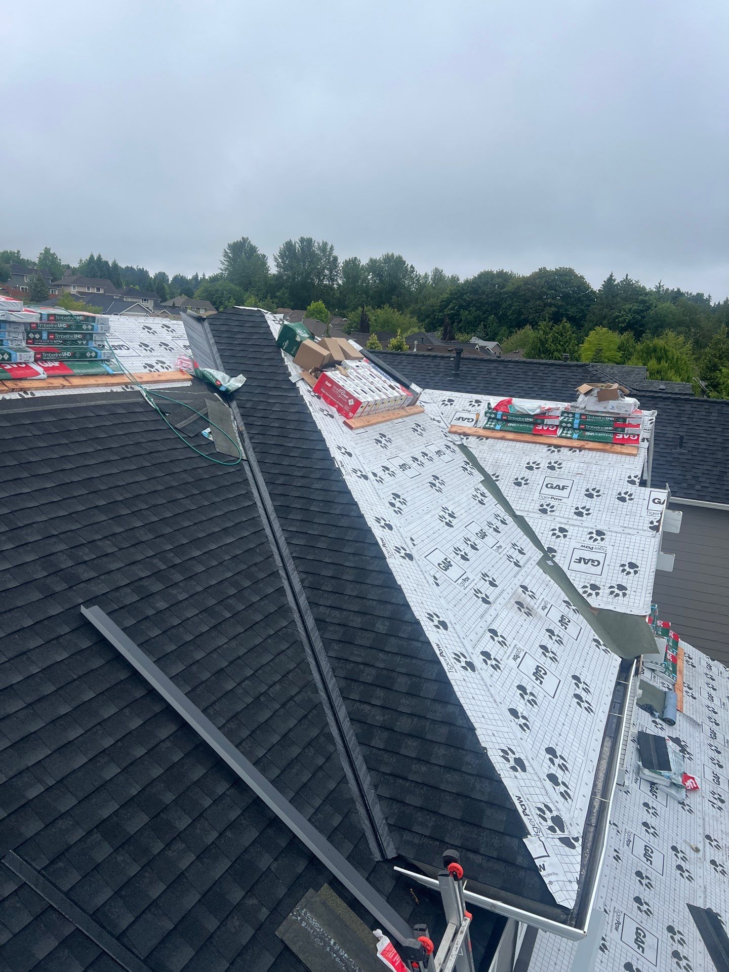 Residential Roofing Installation using GAF UHDZ Shingles by Roofing Formula LLC
