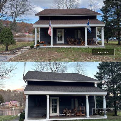 Goffstown, NH Roof Replacement Using GAF Timberline HDZ Shingles in Barkwood