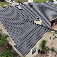 24ga 1.5" Mechanical Seam Dark Bronze by Total Roofing System The Metal Roof Experts