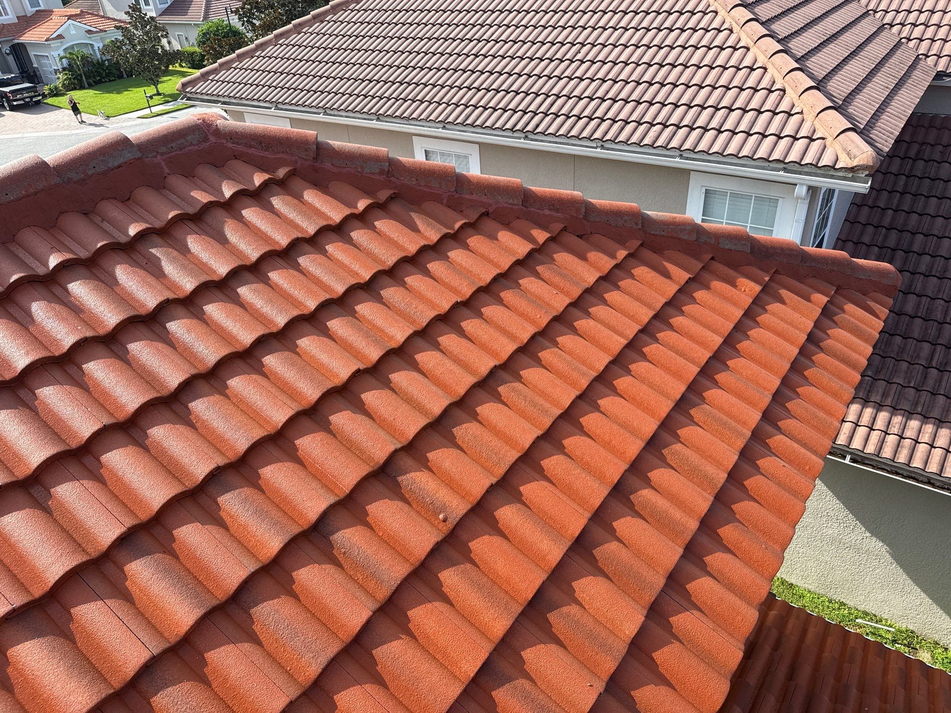 Soft Wash Tile Roof Cleaning in Sonoma Community, Sarasota, FL by Sunshine AquaWash